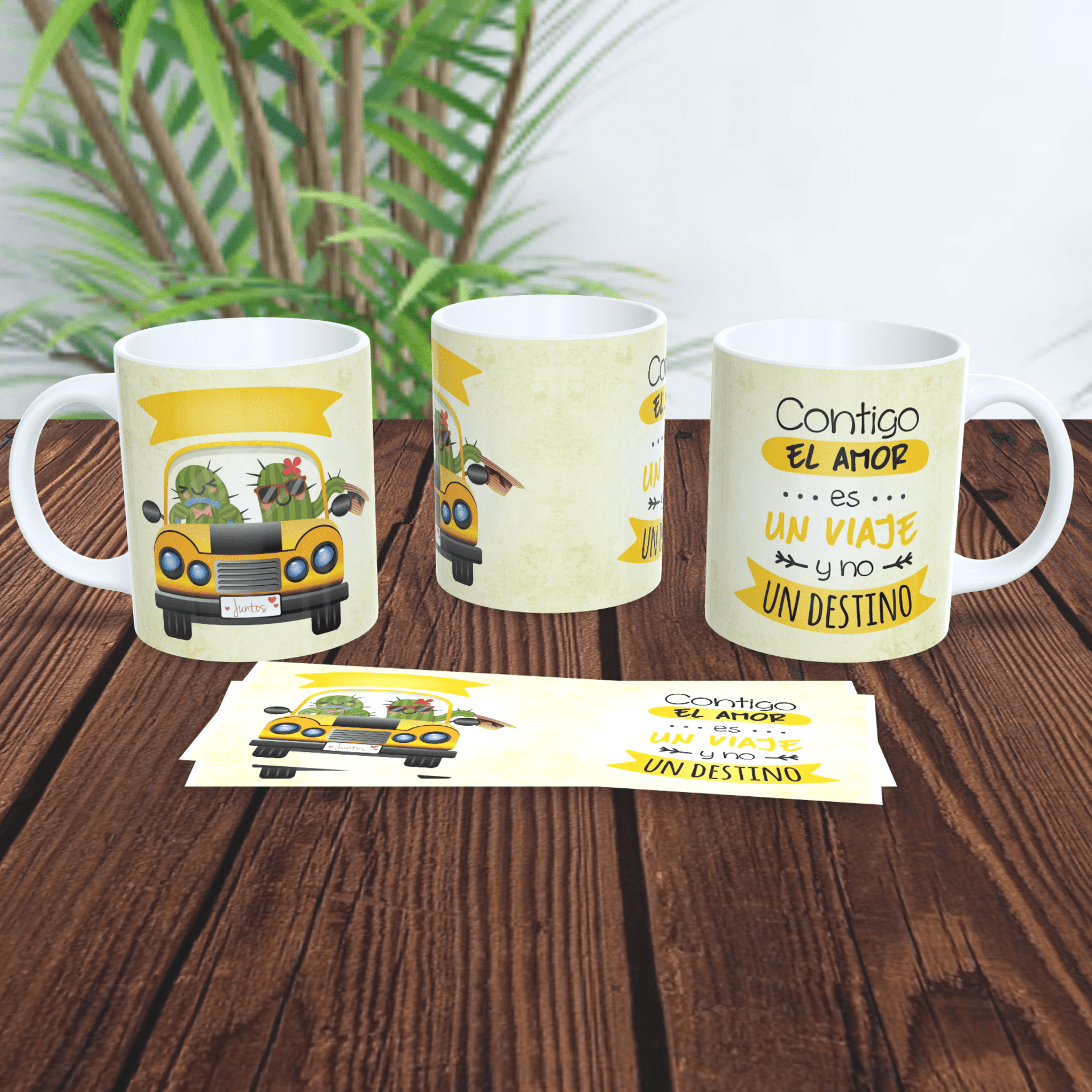 Taza Cerámica Contigo el amor es un viaje y no un destino - 1