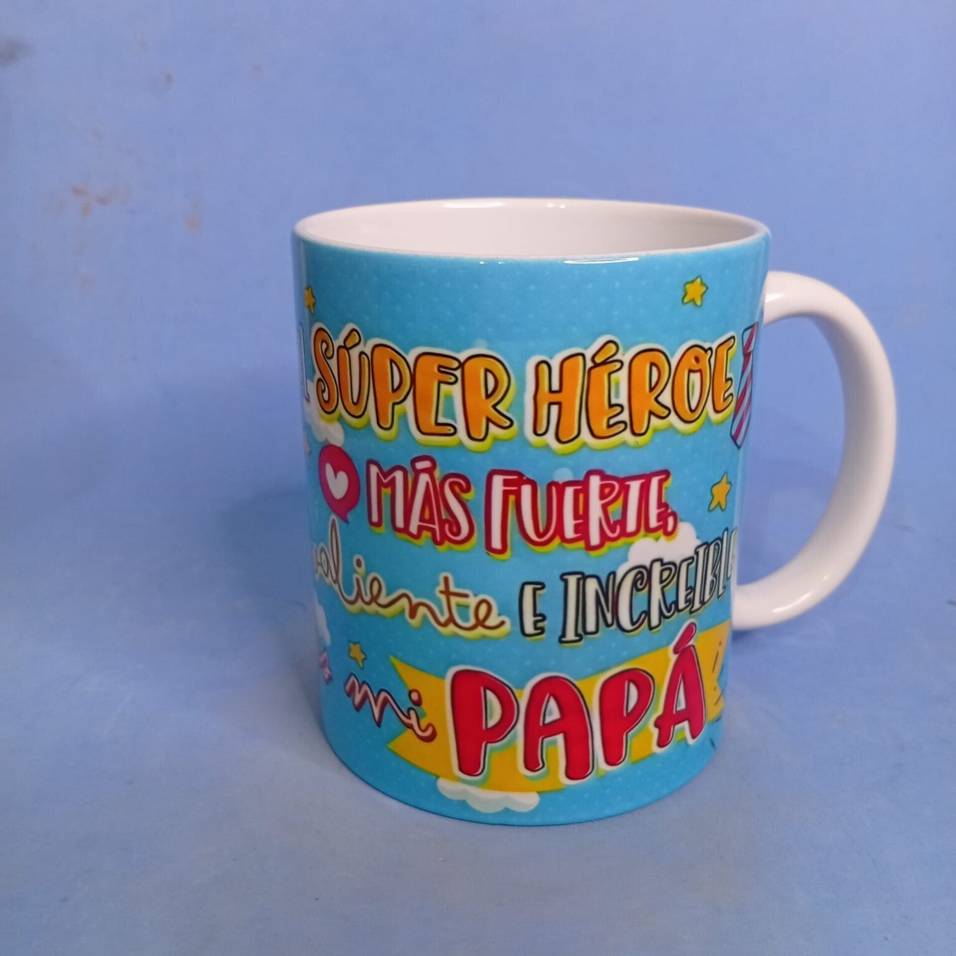 Taza "El superhéroe más fuerte, valiente e increíble es mi papá" – ¡Para el mejo - 3