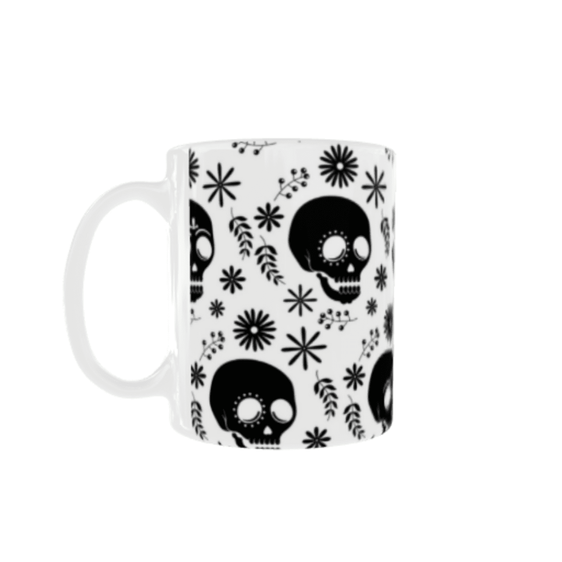 Taza Calaveras Blanco y Negro - 4