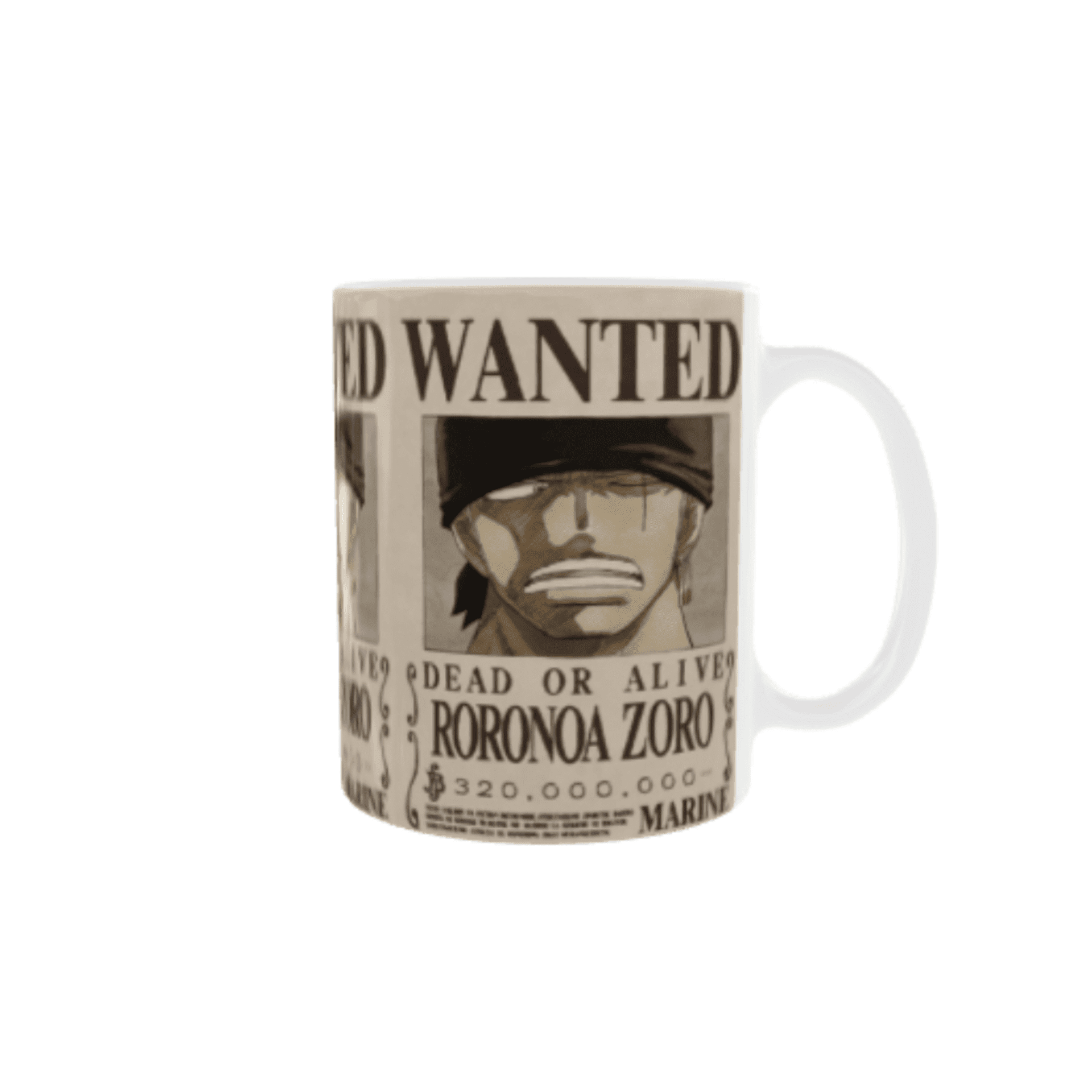 Taza Wanted Roronoa Zoro – Recompensa de 320 millones - 4