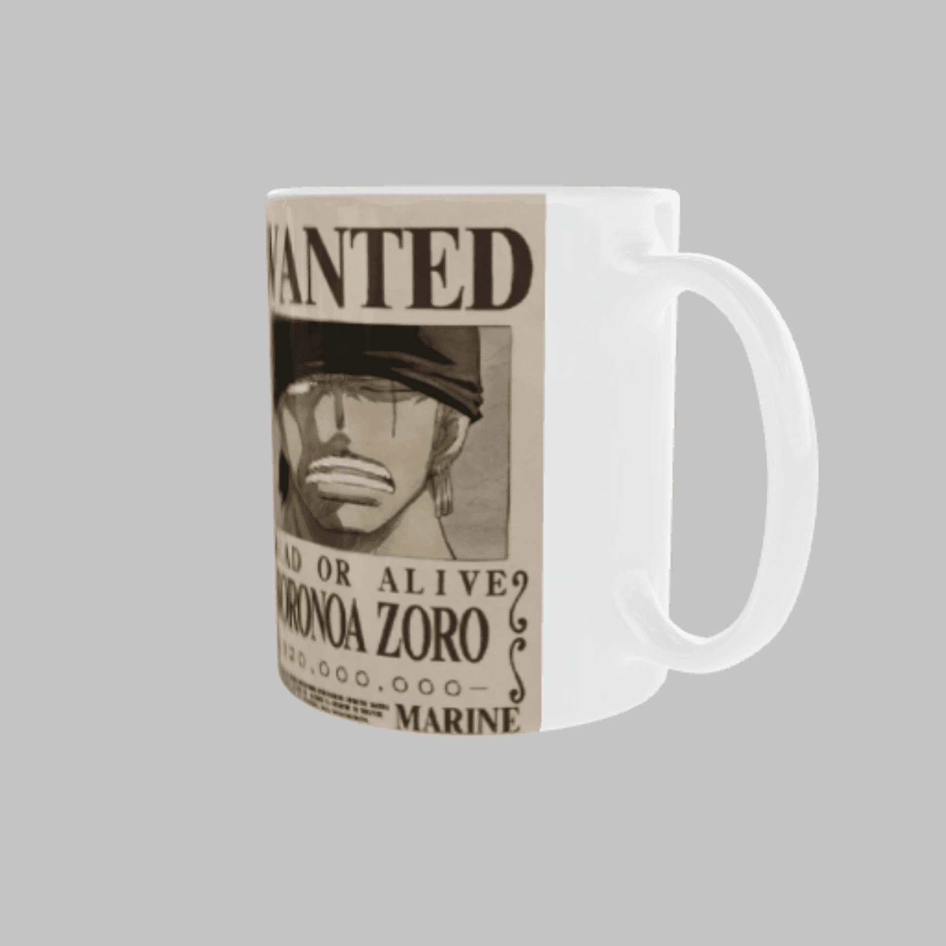 Taza Wanted Roronoa Zoro – Recompensa de 320 millones - 4
