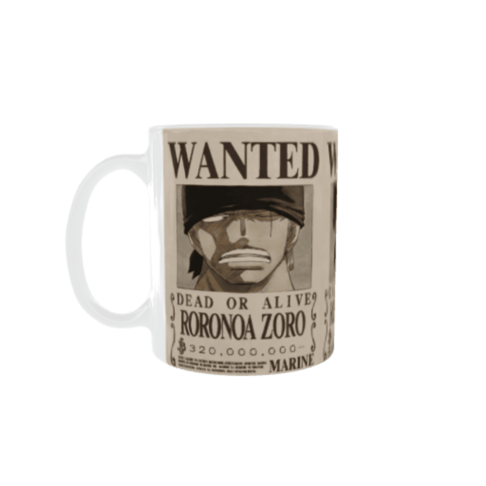 Taza Wanted Roronoa Zoro – Recompensa de 320 millones - 5