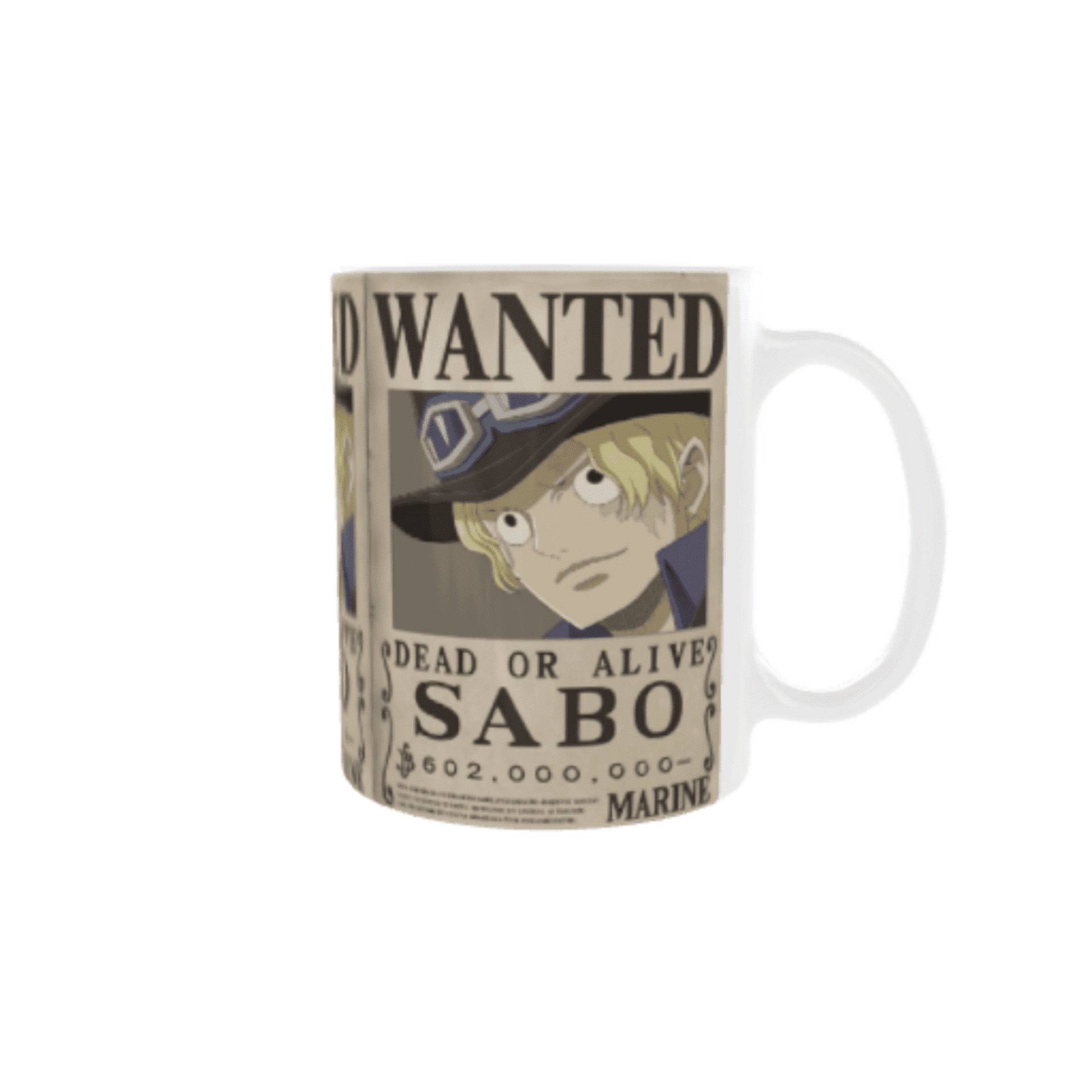 Taza Cartel Wanted Se Busca Sabo – One Piece - 5