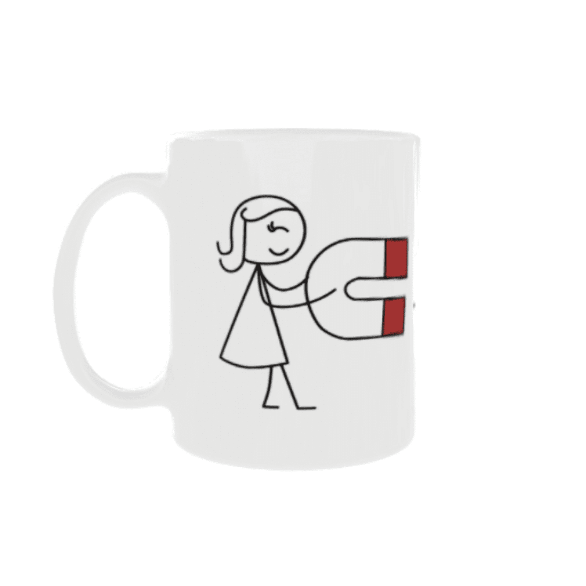 Taza “Imán del Amor” – Atraes Corazones, y Café También - 1