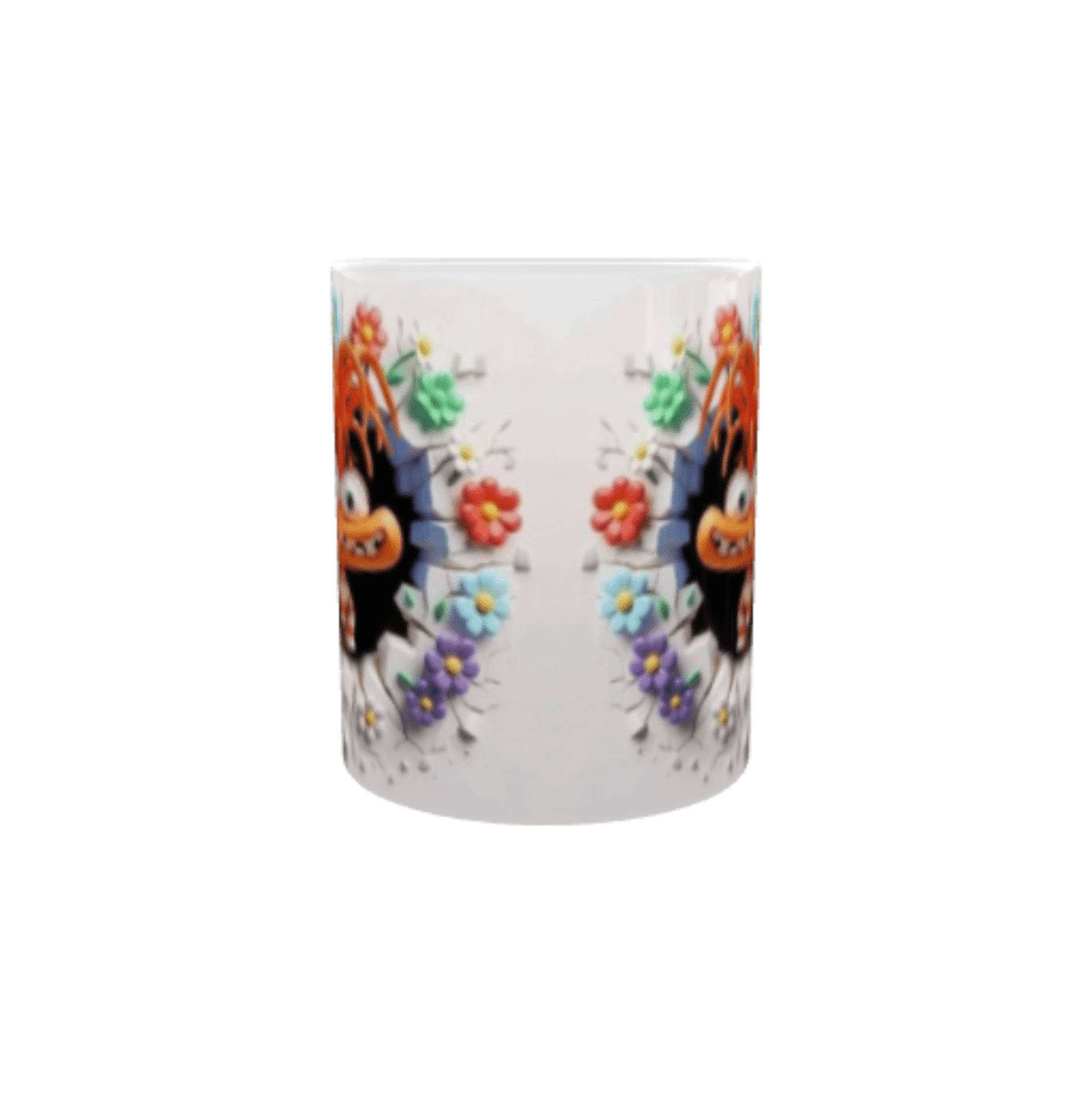 Taza Ansiedad Divertido con Flores - 3