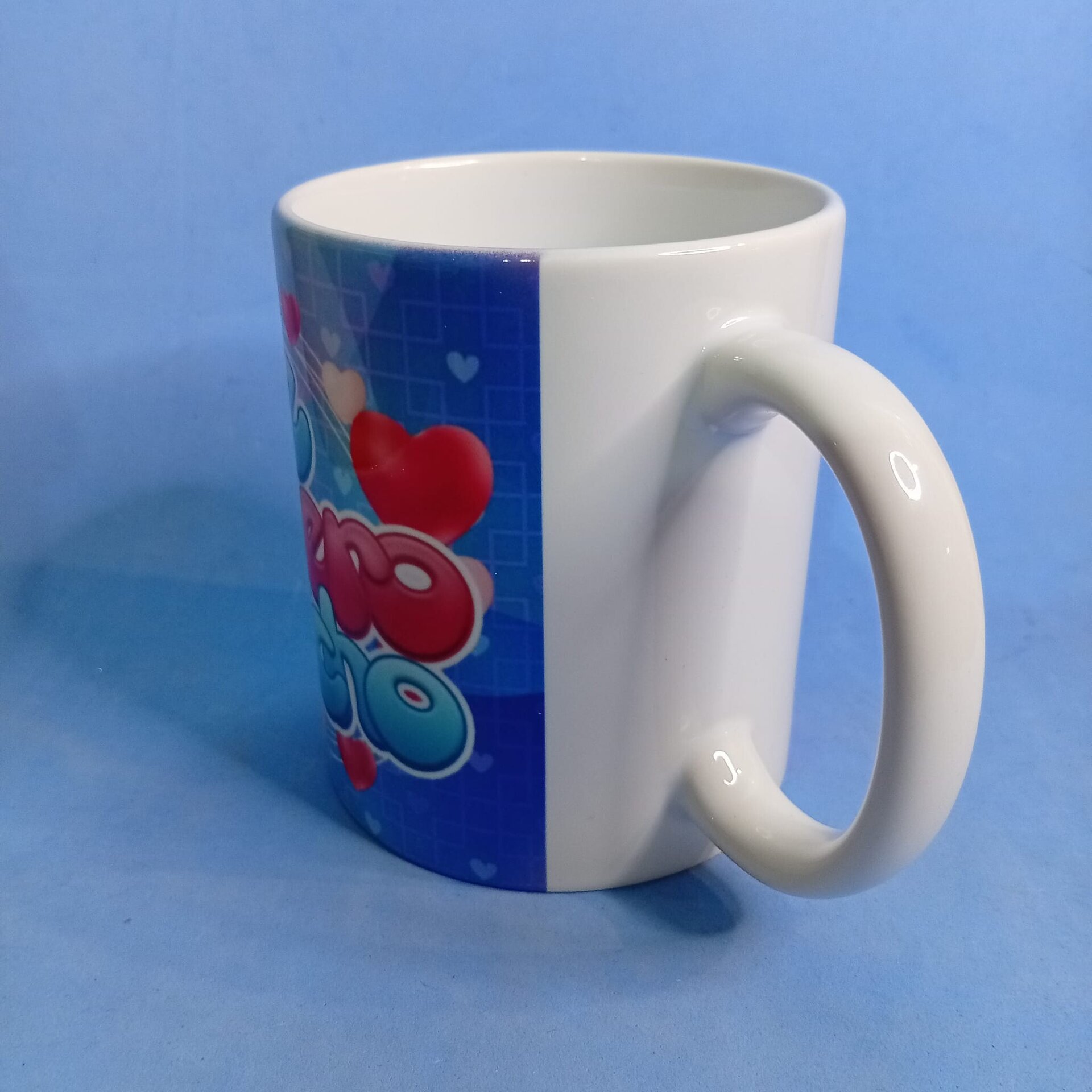 Taza Stitch con Globos de Corazón – Te Quiero Mucho - 4