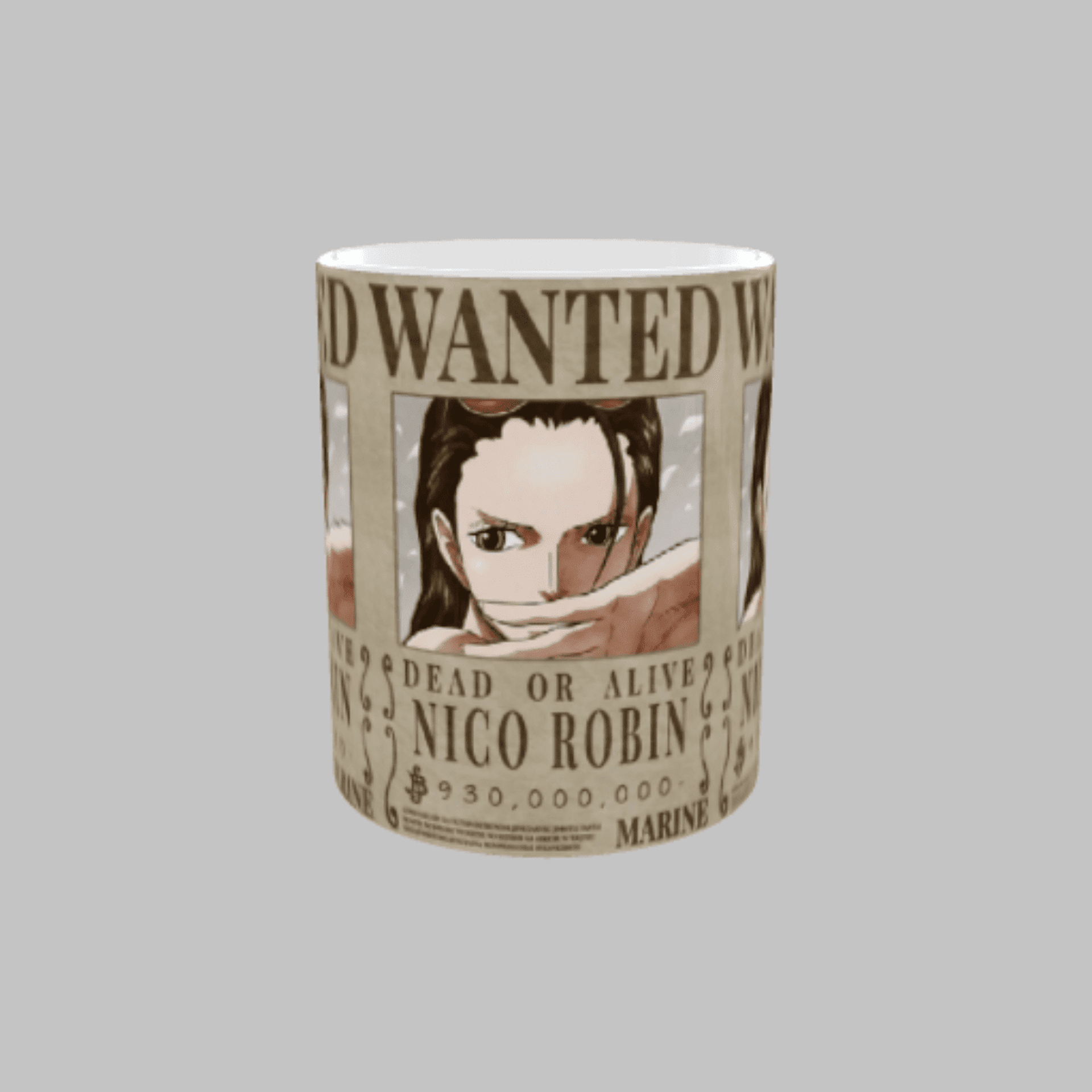 Taza Cartel Wanted Se Busca Nico Robin – One Piece Nueva Recompensa - 2