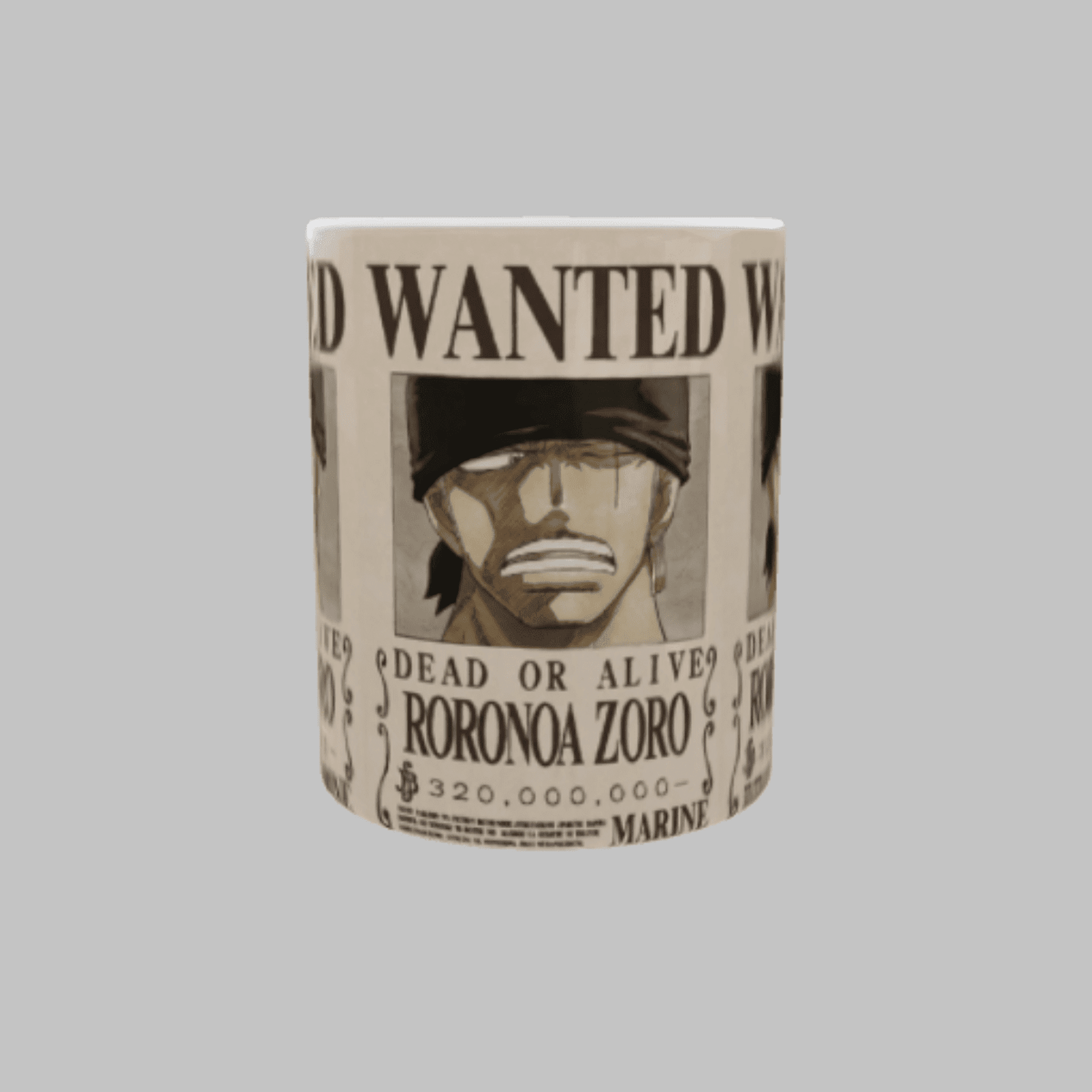 Taza Wanted Roronoa Zoro – Recompensa de 320 millones - 2
