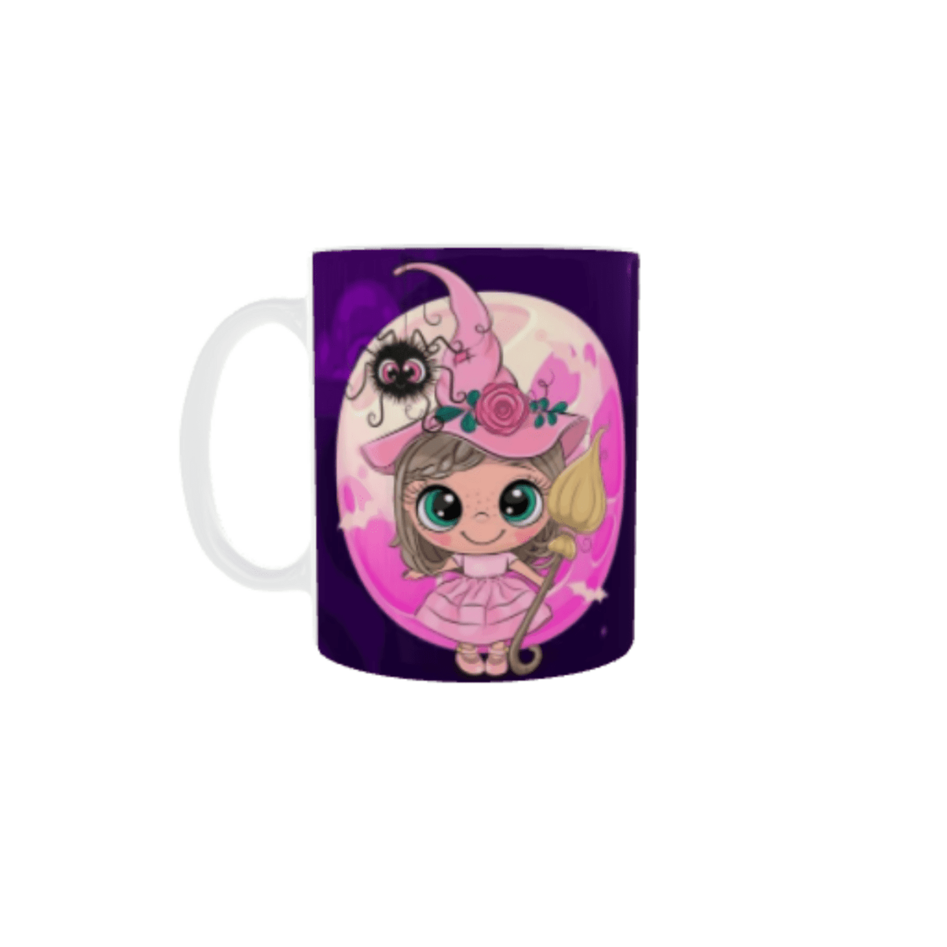 Taza “Feliz Halloween – Brujita y Araña” - 1
