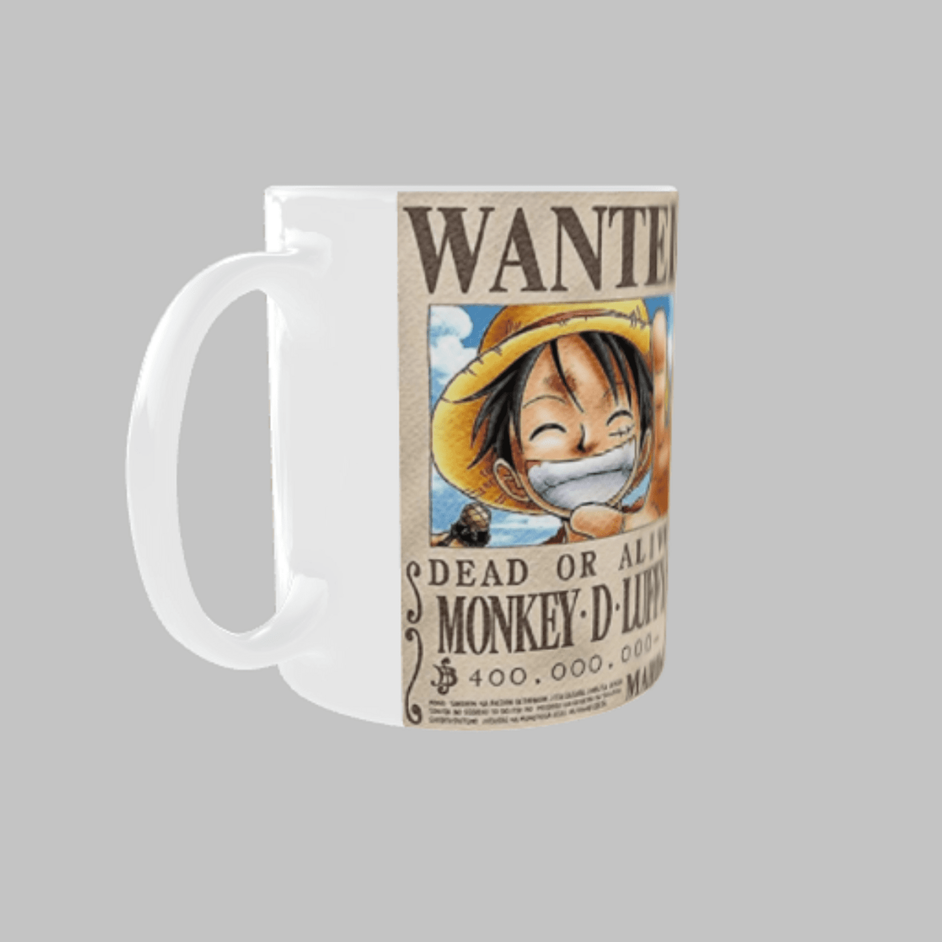 Taza Cartel Wanted – Se Busca Monkey D. Luffy | One Piece - 5