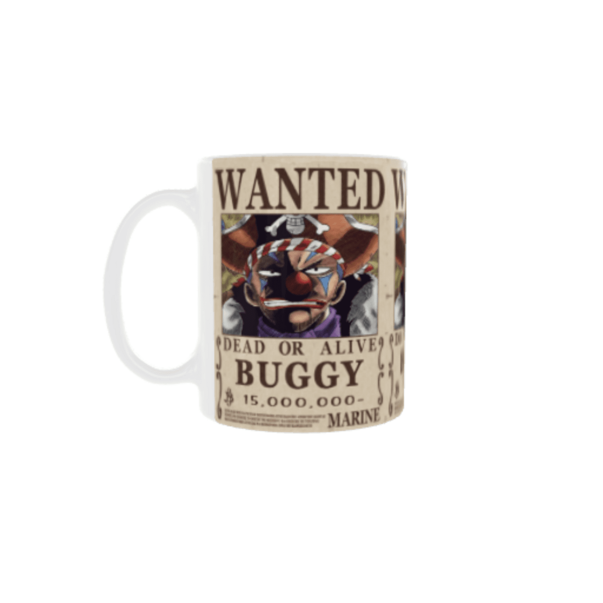 Taza “Cartel Wanted – Se Busca Buggy” – One Piece - 1
