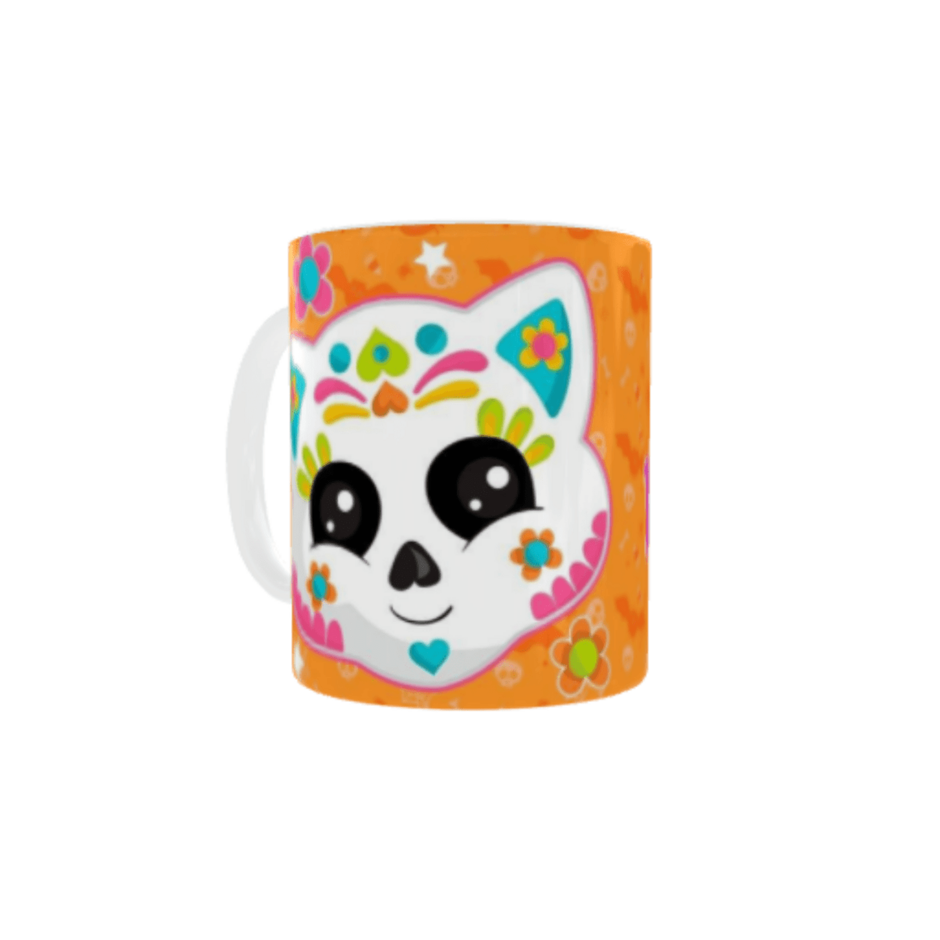 Taza Feliz Halloween Gatito Calavera - 2