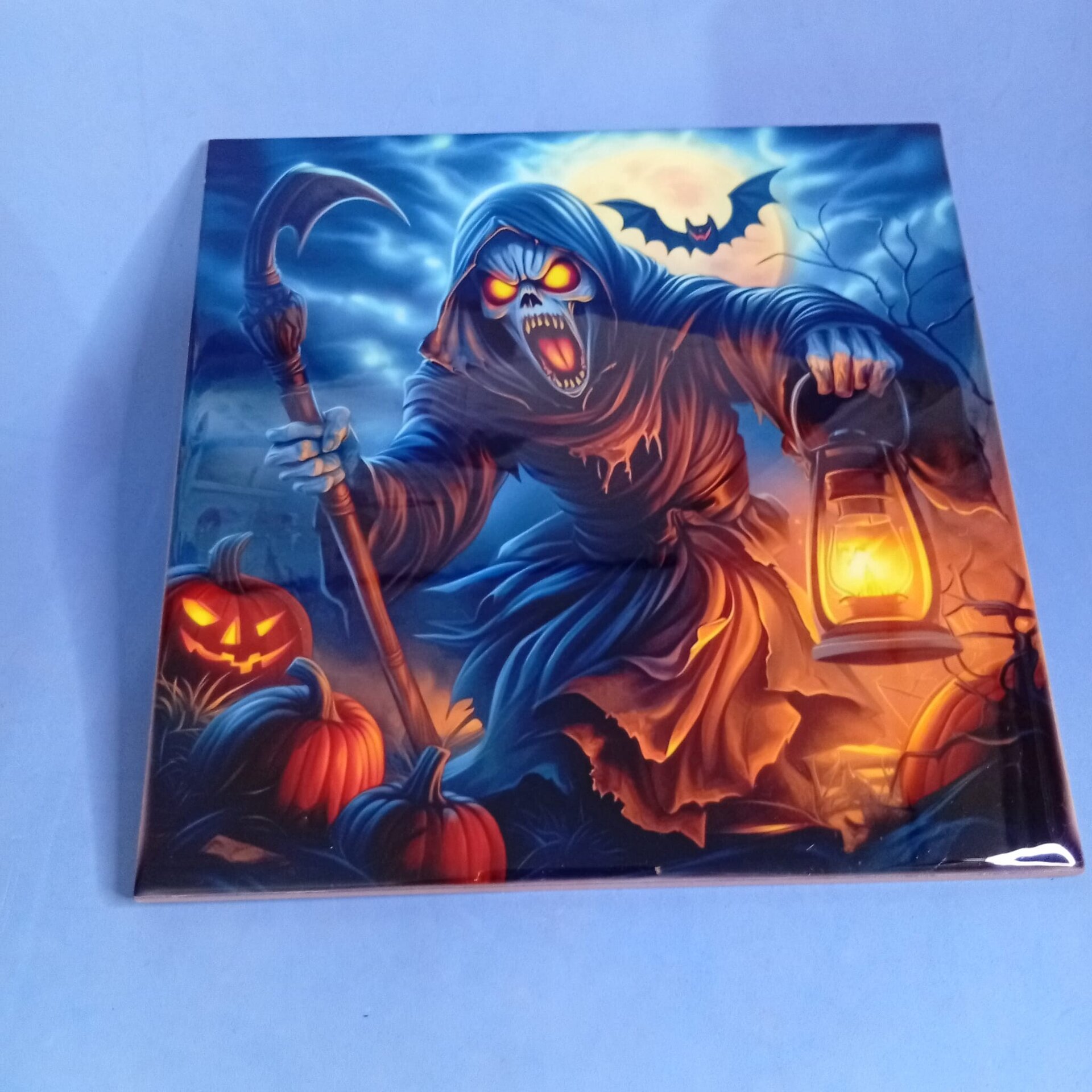 Azulejo decorativo Halloween – La Parca con farol - 2