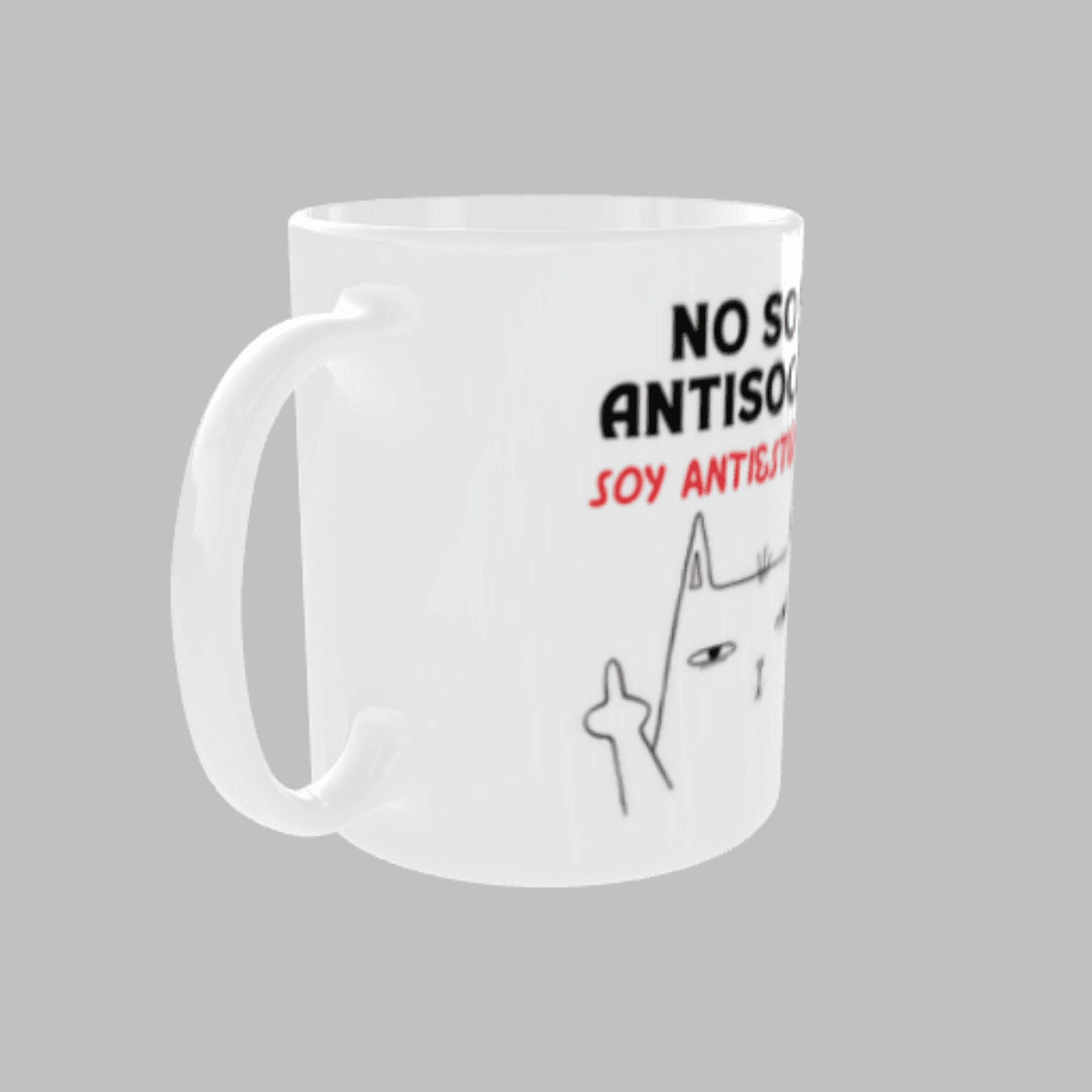 Taza “No soy antisocial, soy antiestúpidos” - 5