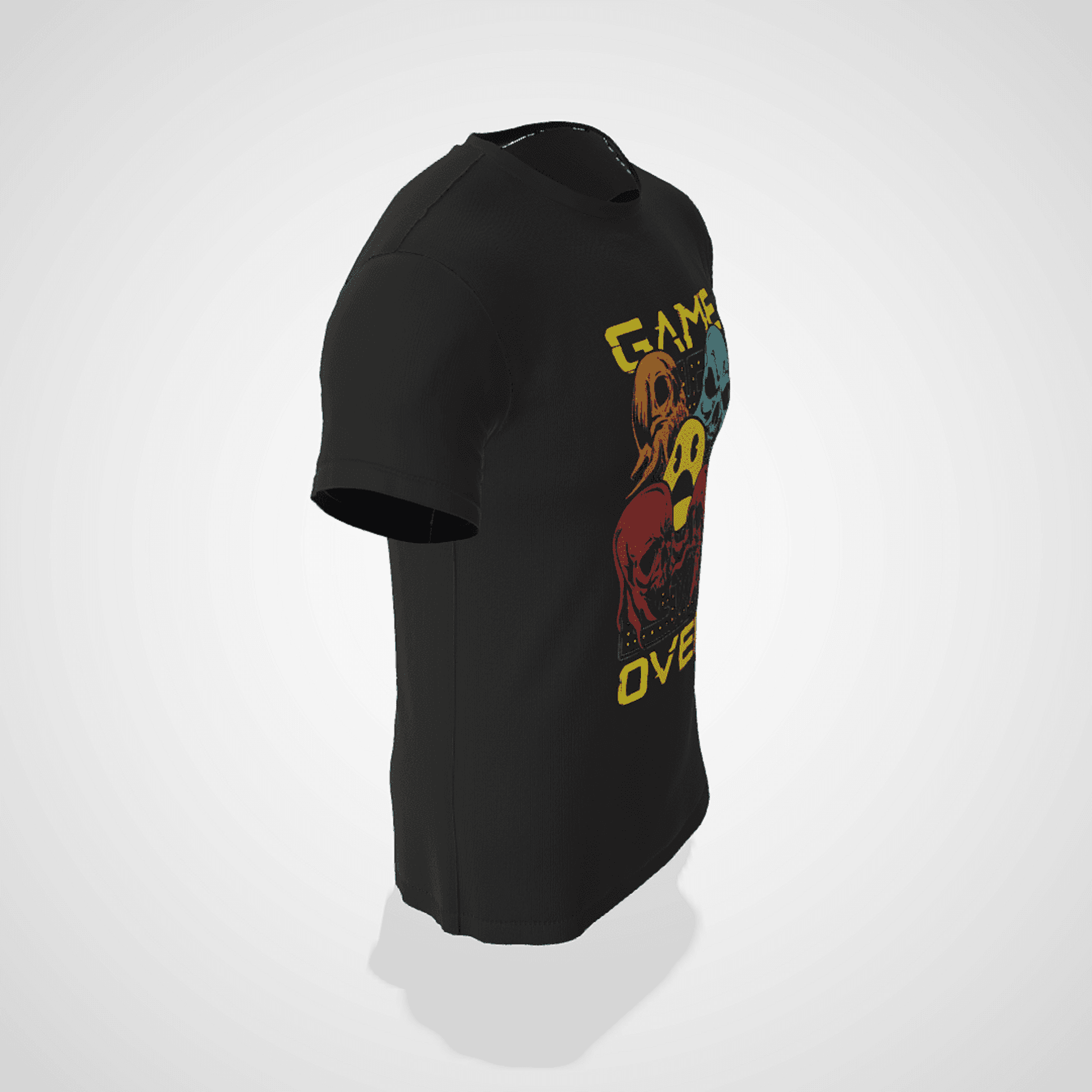 Camiseta Negra Gamer Over - 4