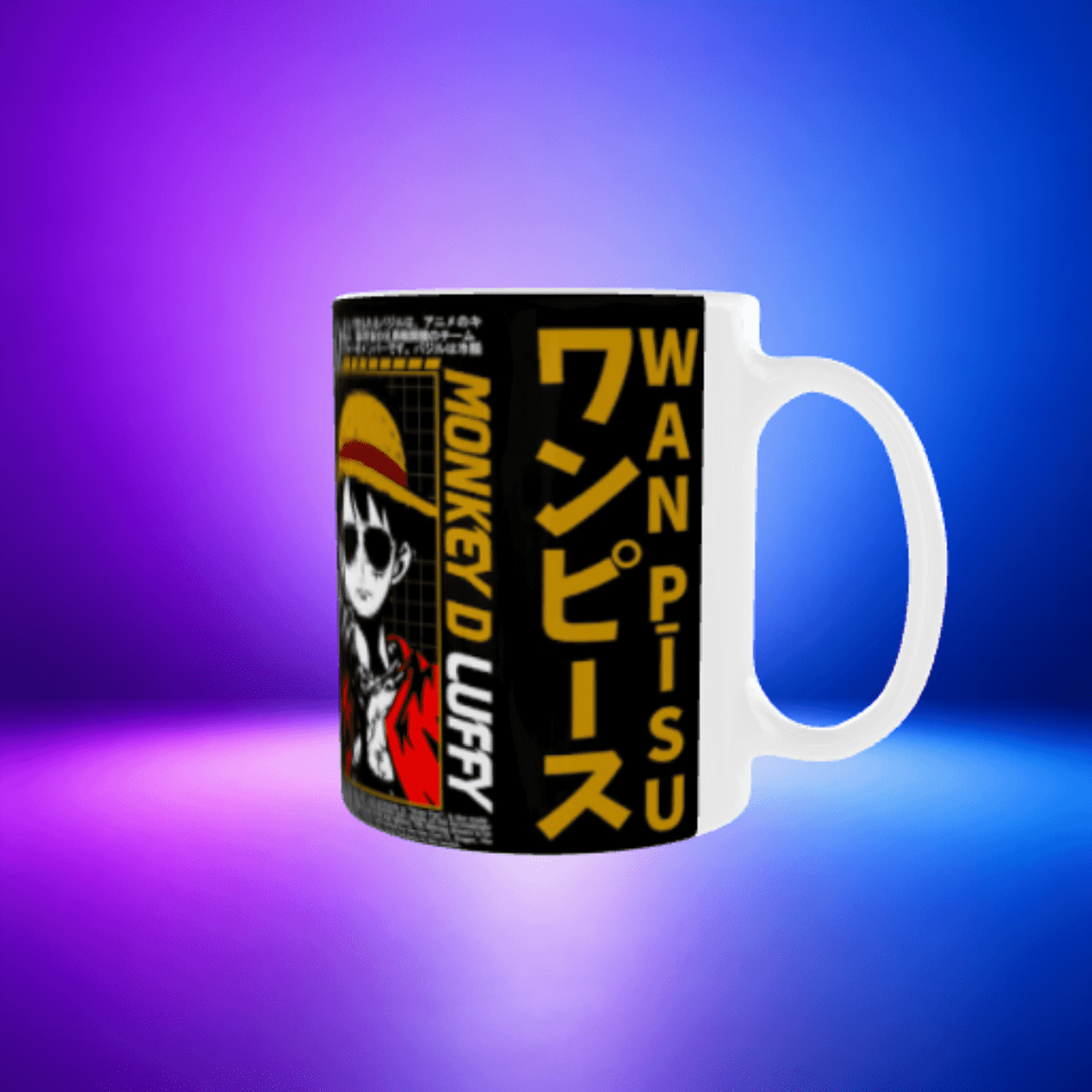 Taza Soul King Brook y Monkey D. Luffy One Piece - 4