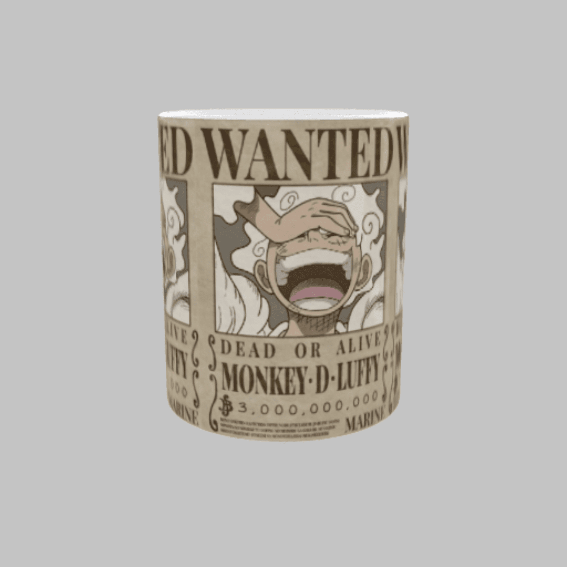Taza Cartel Wanted – Monkey D. Luffy Gear 5 | ¡El Dios del Despertar! - 2