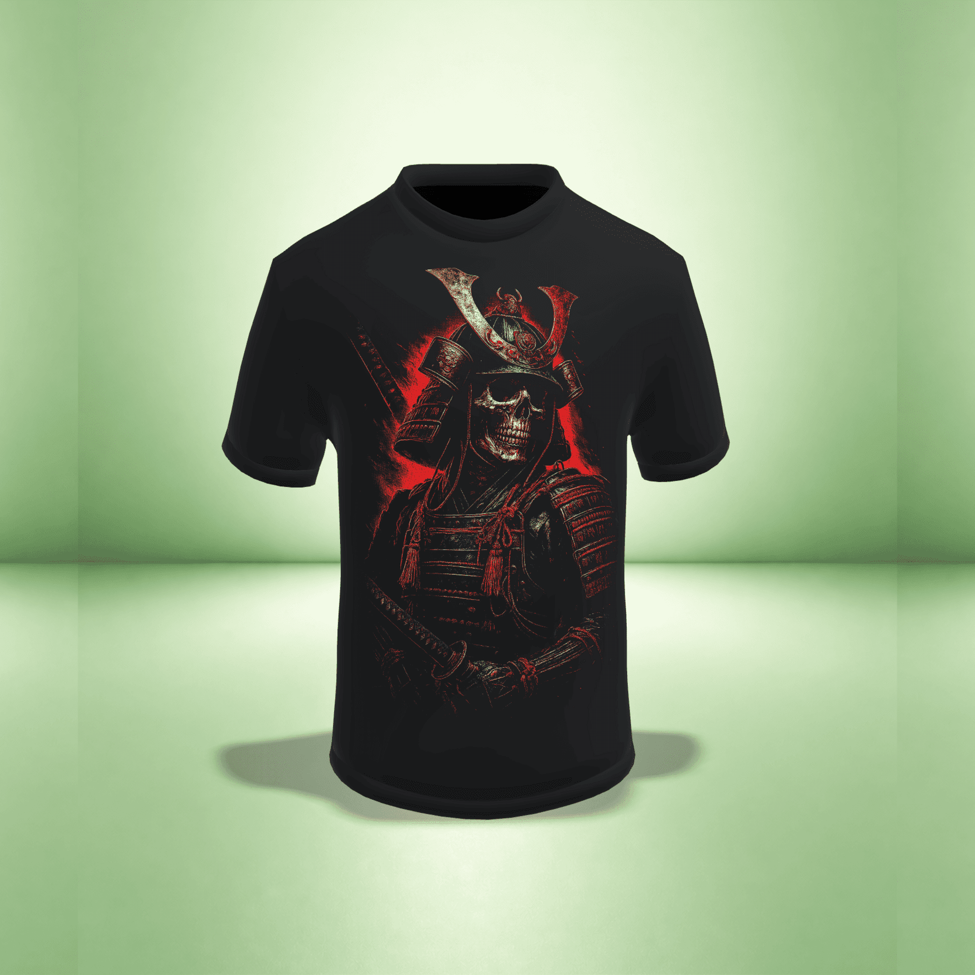 Camiseta Samurai Calavera 100% Algodón | Streetwear Dark Japonés | Unisex S-2XL - 4
