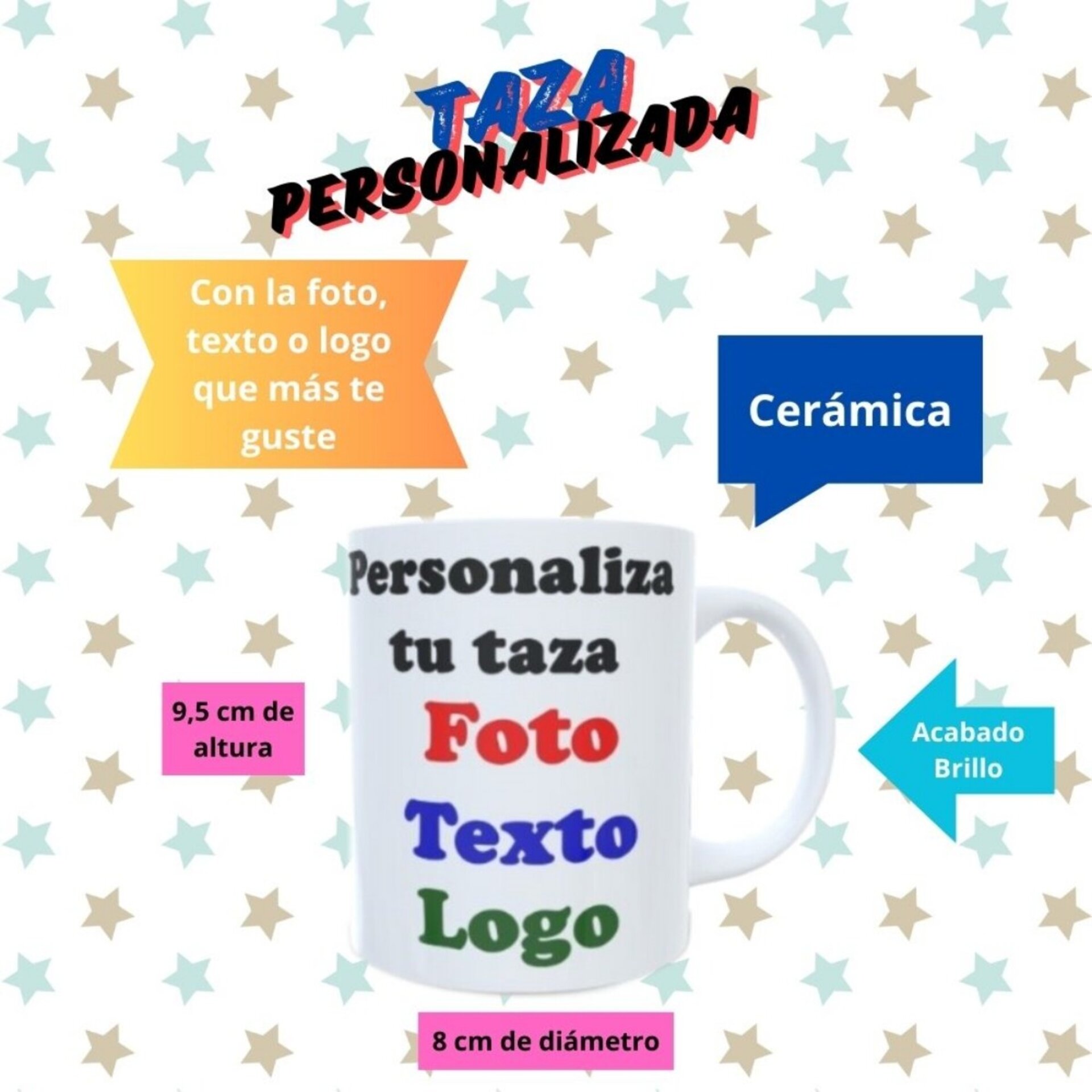 Taza Personalizada – Crea tu Propio Diseño con Foto, Texto o Logo - 4