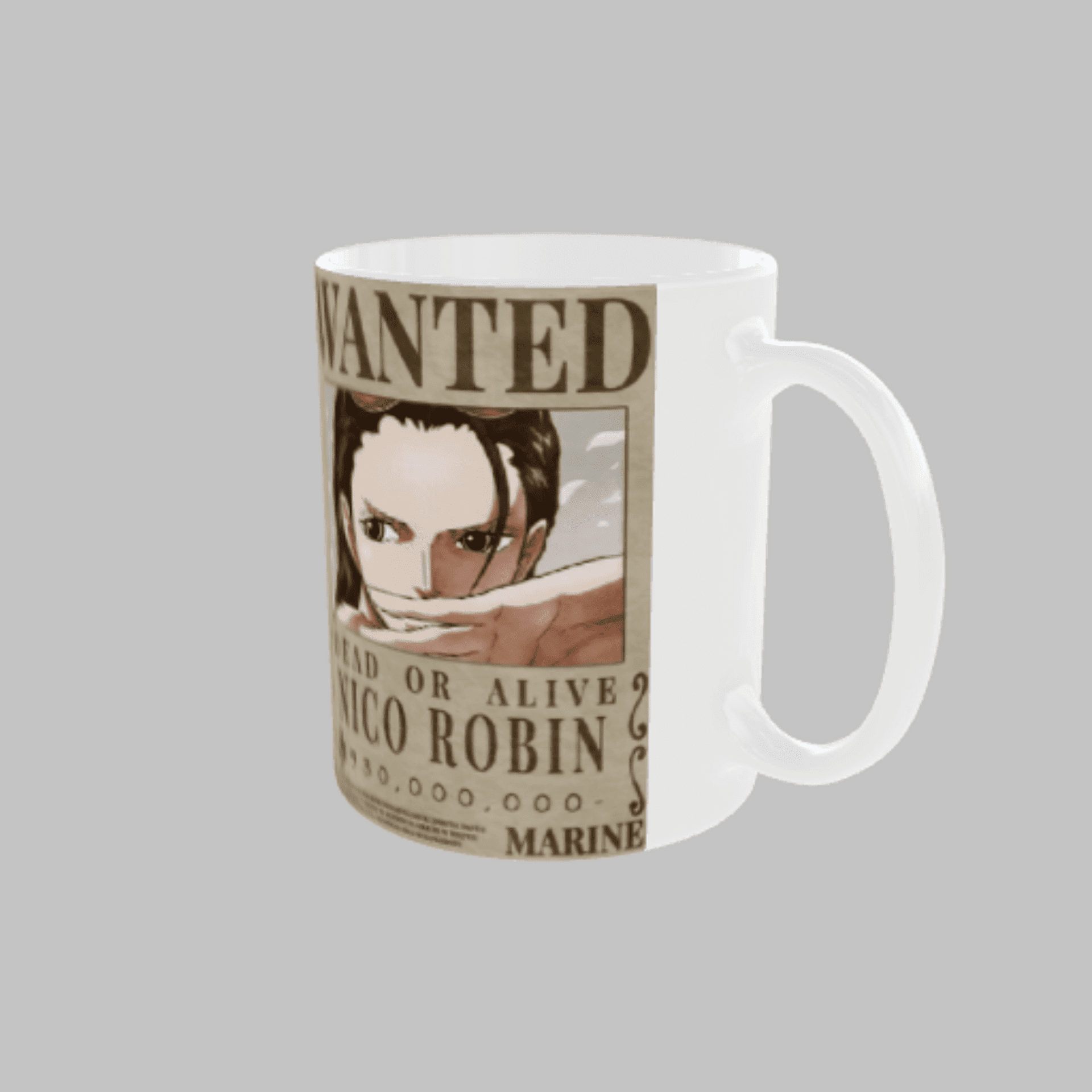 Taza Cartel Wanted Se Busca Nico Robin – One Piece Nueva Recompensa - 4