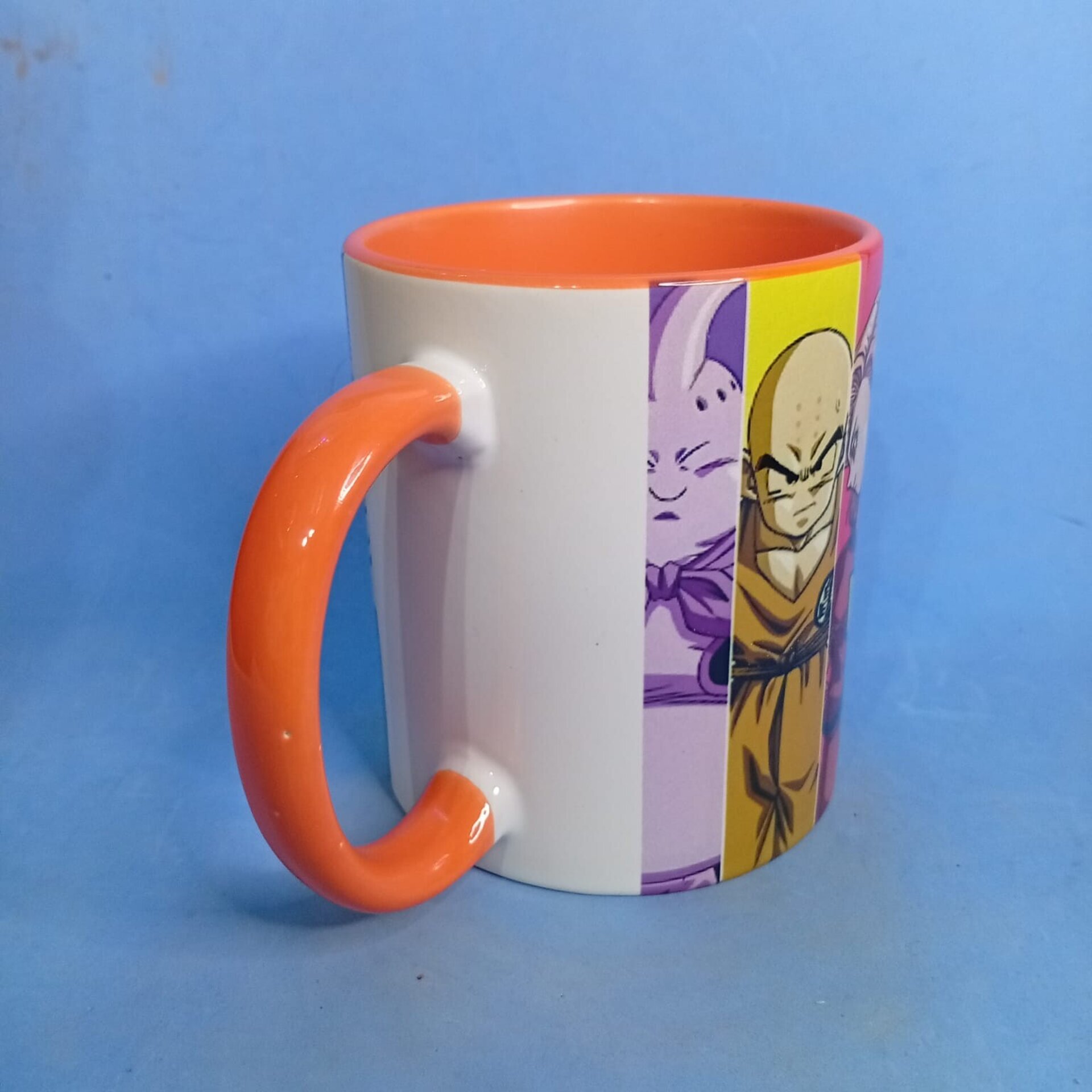 Taza Dragon Ball Super Personajes Asa e Interior Naranja - 4