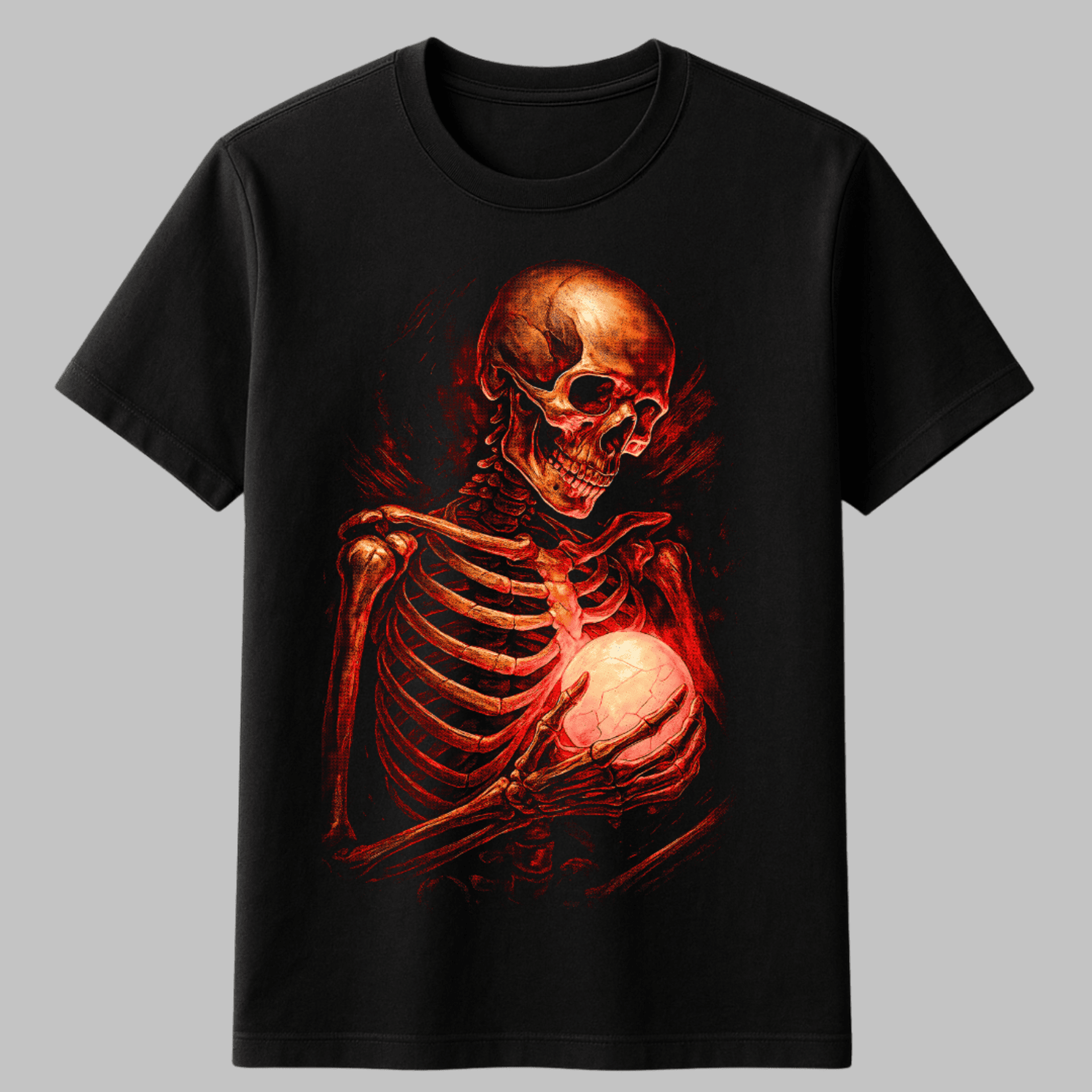 Camiseta Oversize Calavera 100% Algodón | Streetwear Dark | Unisex S-2XL - 1