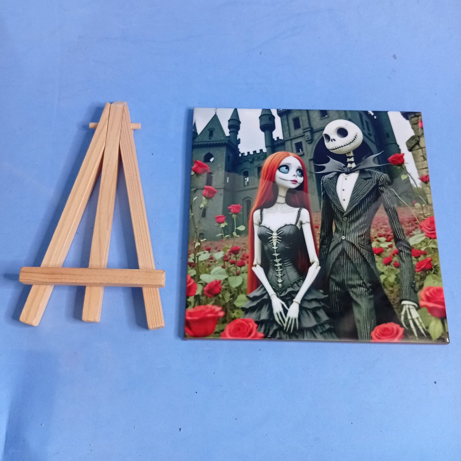 Azulejo Decorativo de Jack Skellington y Sally (Pesadilla Antes de Navi - 3