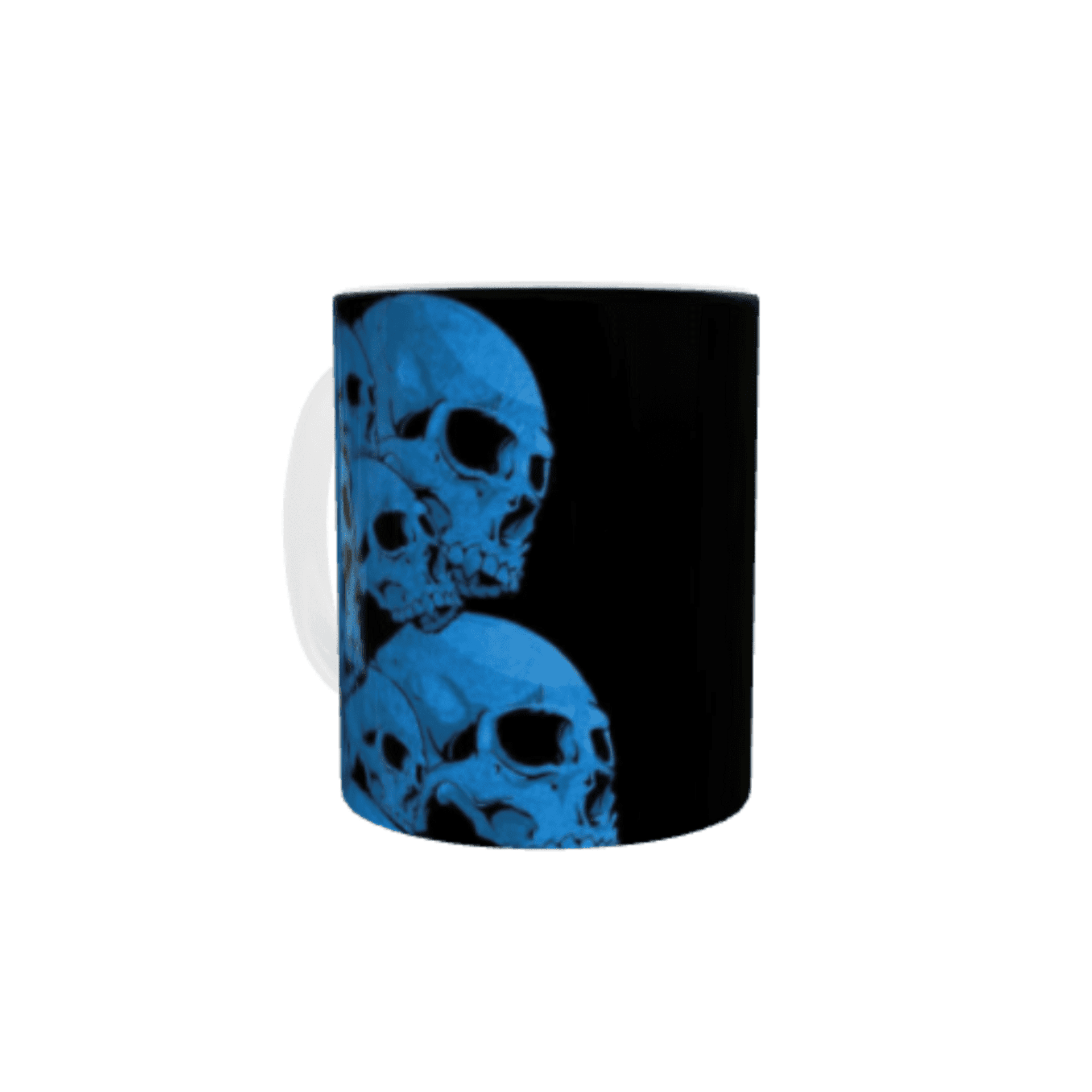Taza Calaveras Azules y Negras - 5