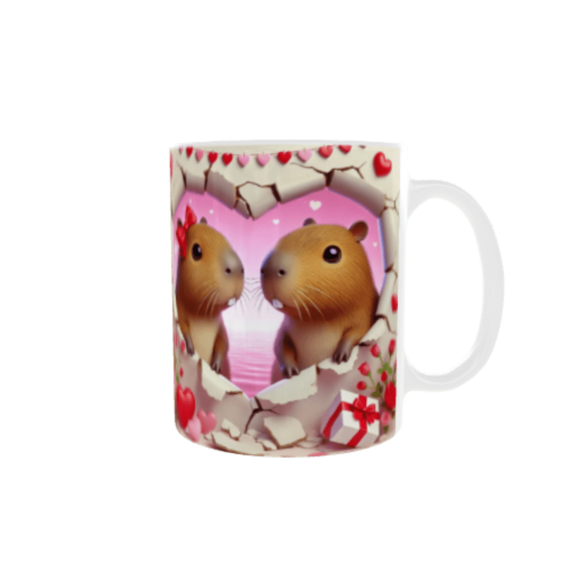 Taza Capibaras Enamoradas – Amor que rompe corazones - 4