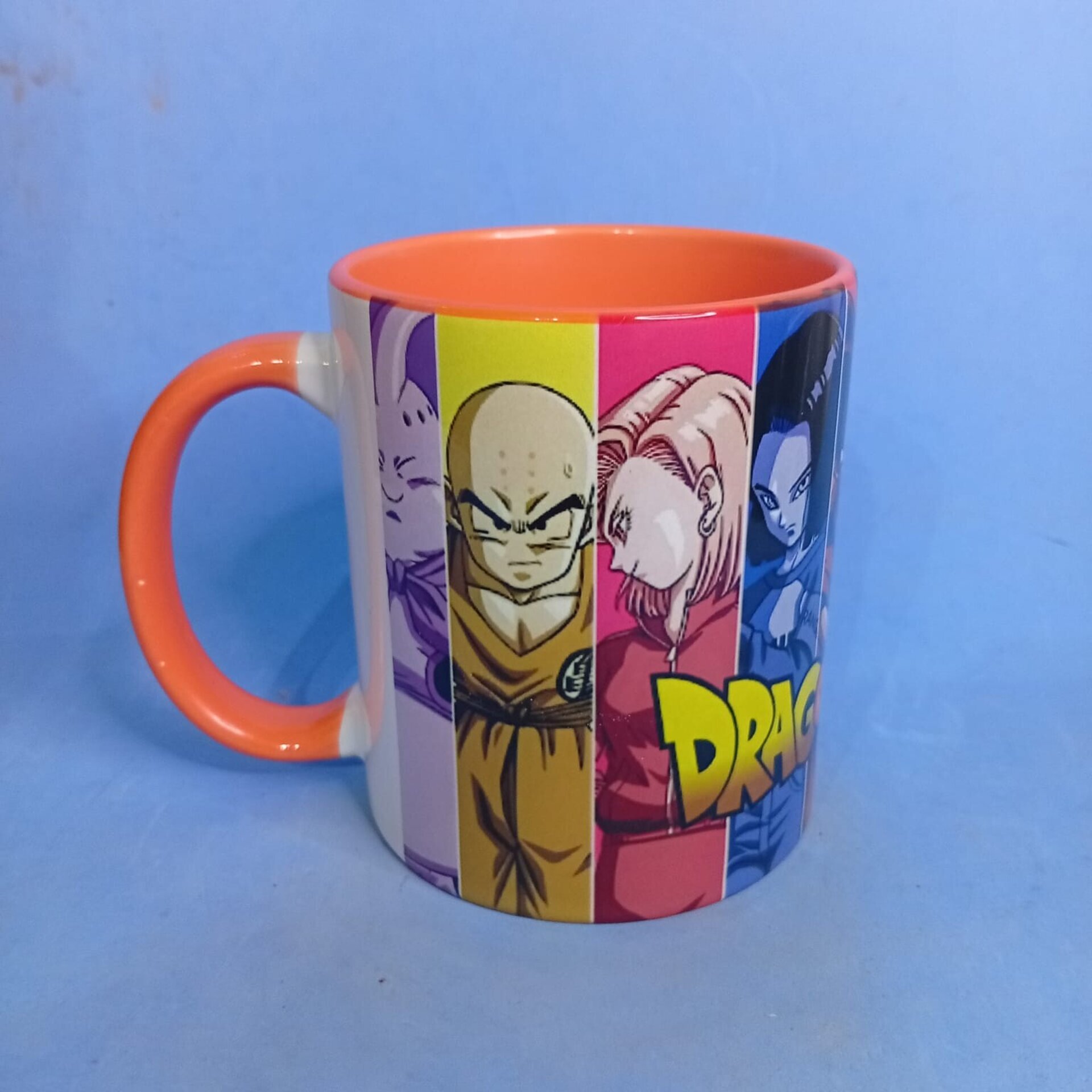 Taza Dragon Ball Super Personajes Asa e Interior Naranja - 3