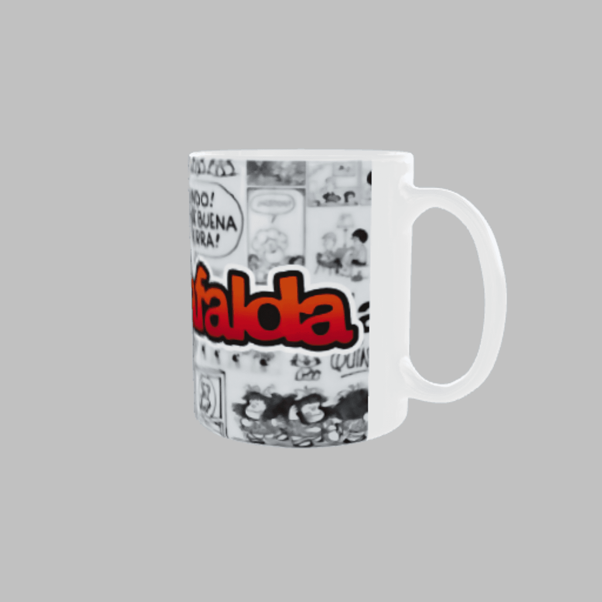Taza Mafalda “Buen día mundo, buen día gente buena de toda la tierra” - 4