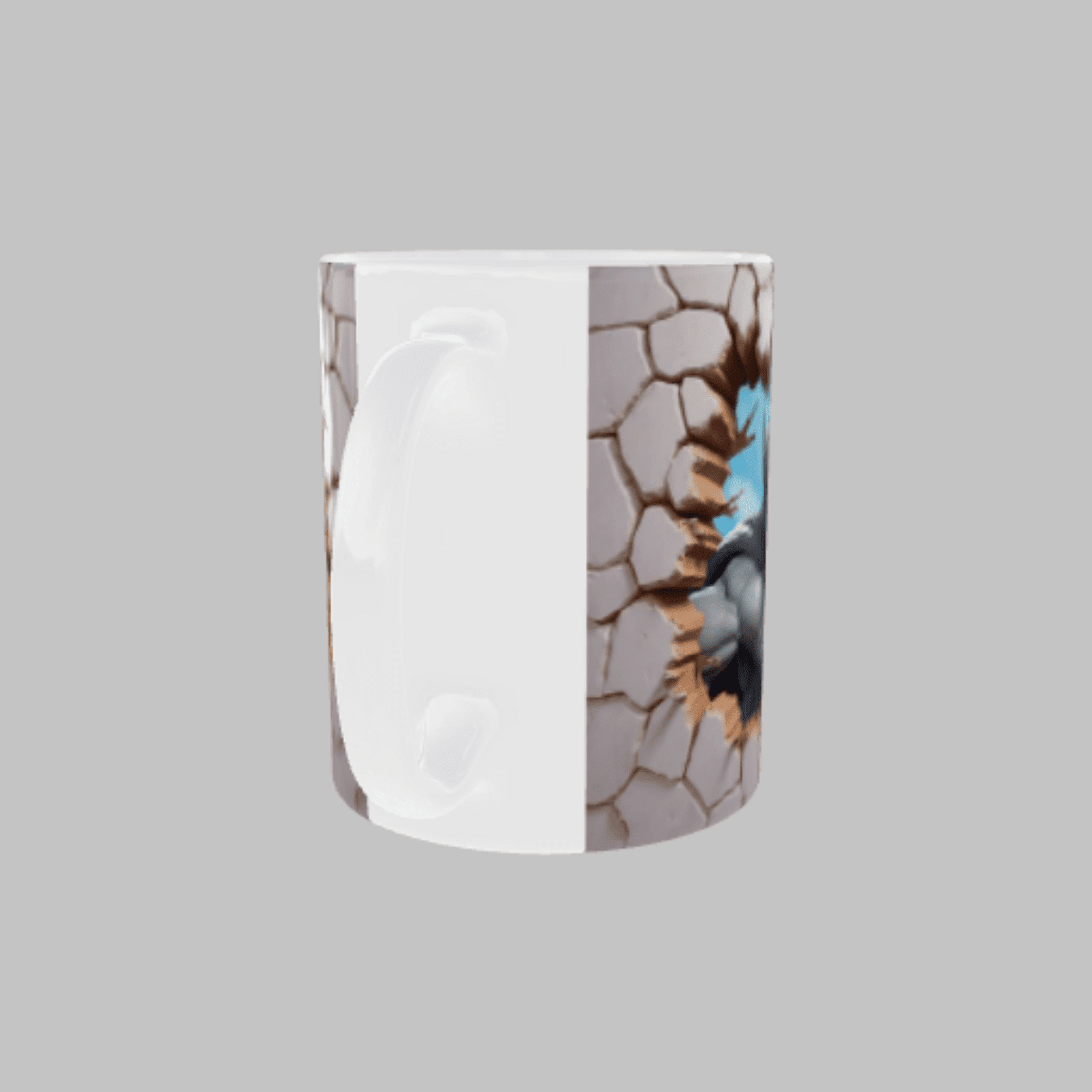 Taza Superhéroe Murciélago Rompiendo la Pared - 4