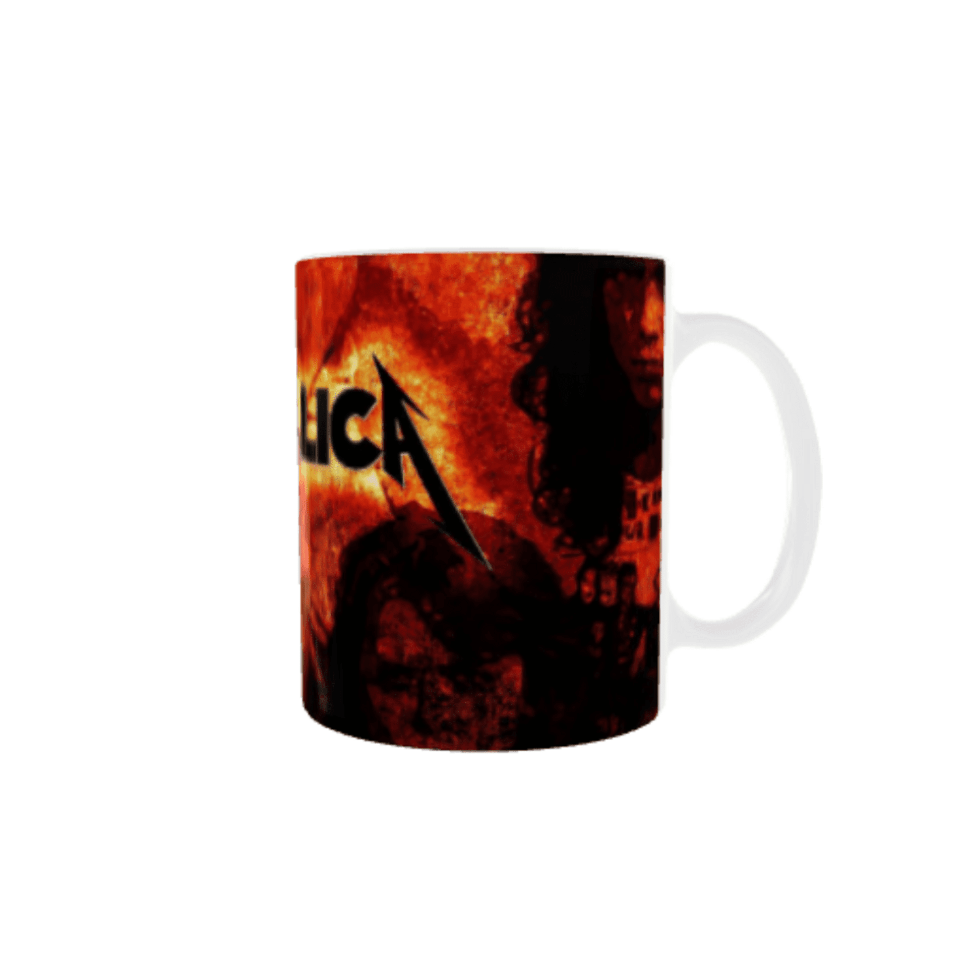 Taza Metallica – Diseño Rockero en Llamas - 3