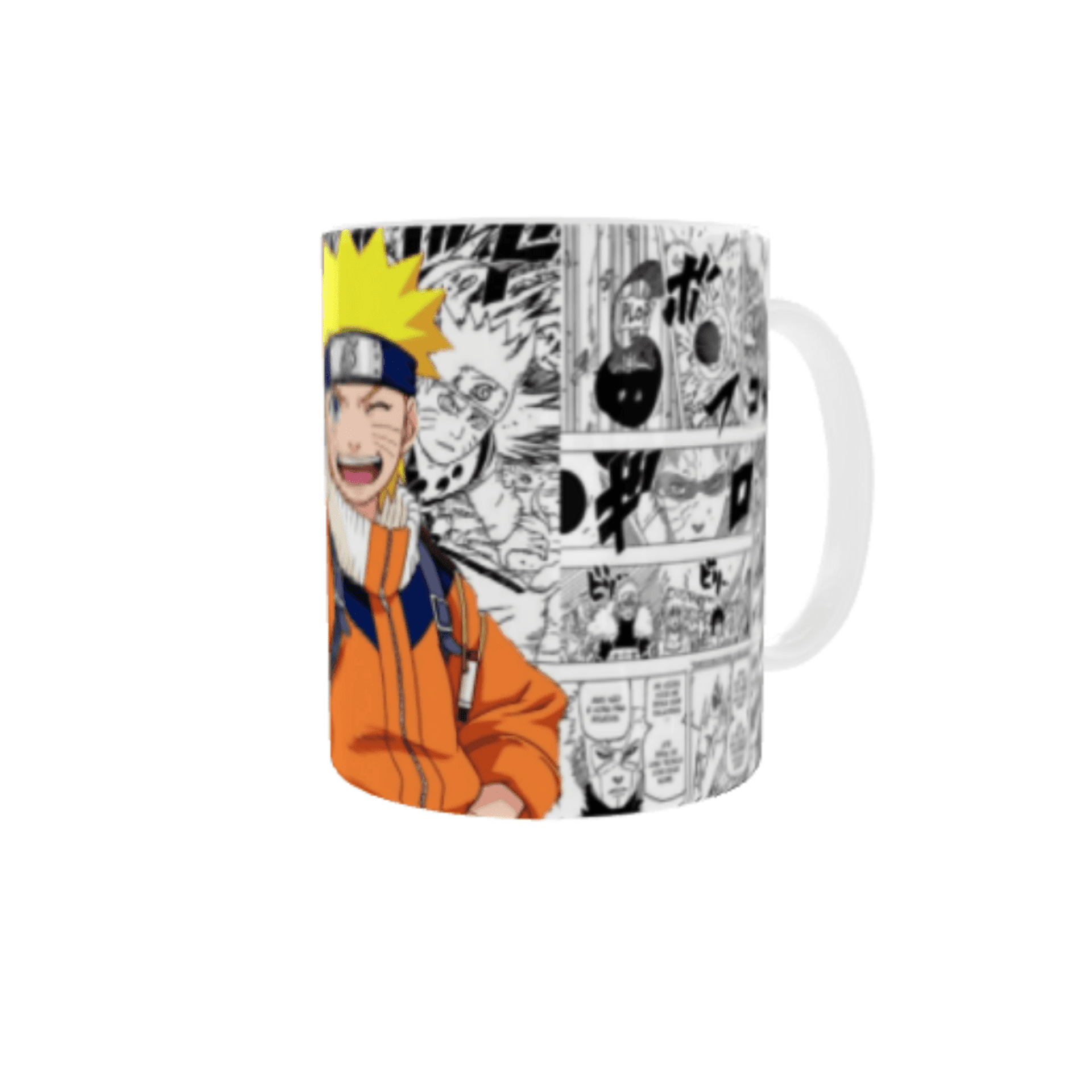 Taza Naruto | Diseño Manga Blanco y Negro - 2