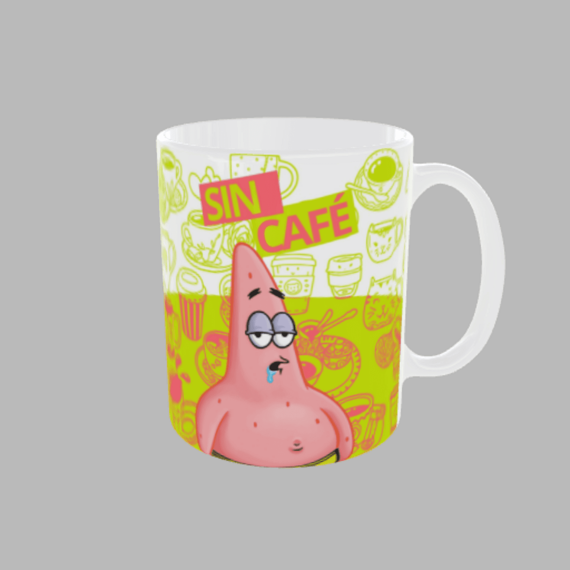 Taza Patricio Estrella Bob Esponja “Con Café / Sin Café” - 2