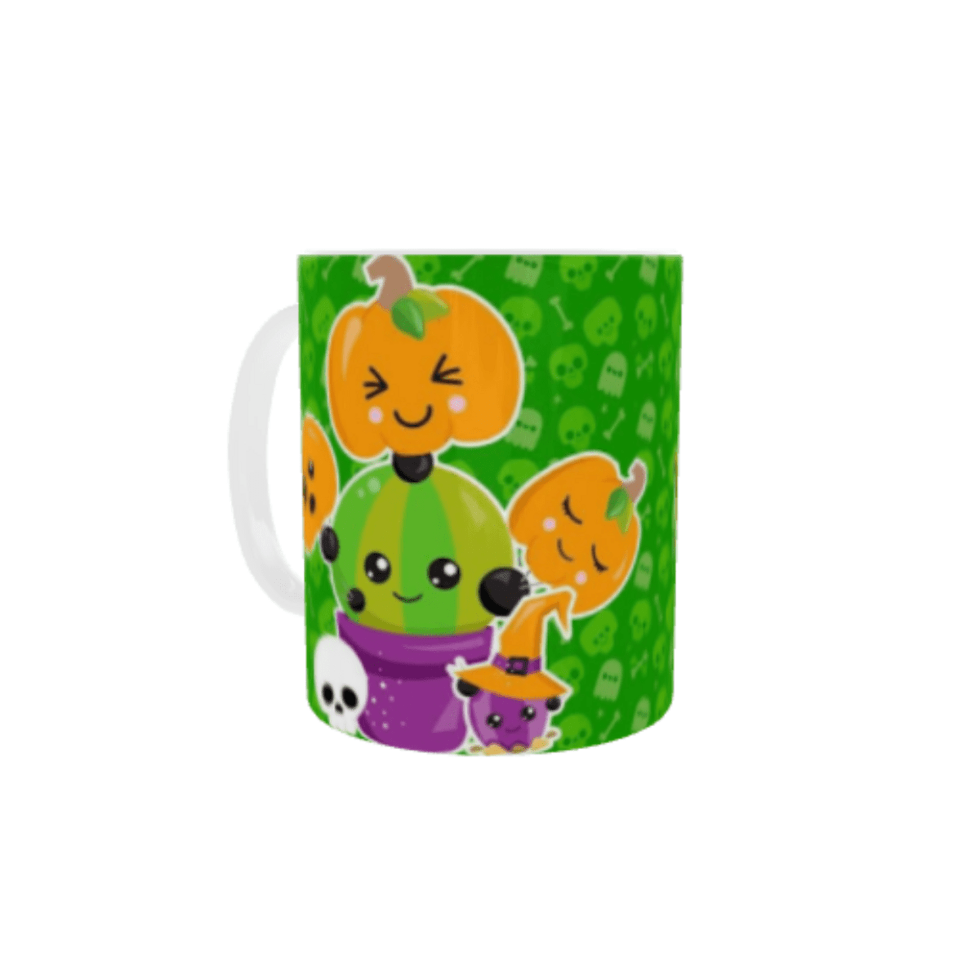 Taza Feliz Halloween Calabazas y Cactus Kawaii - 2