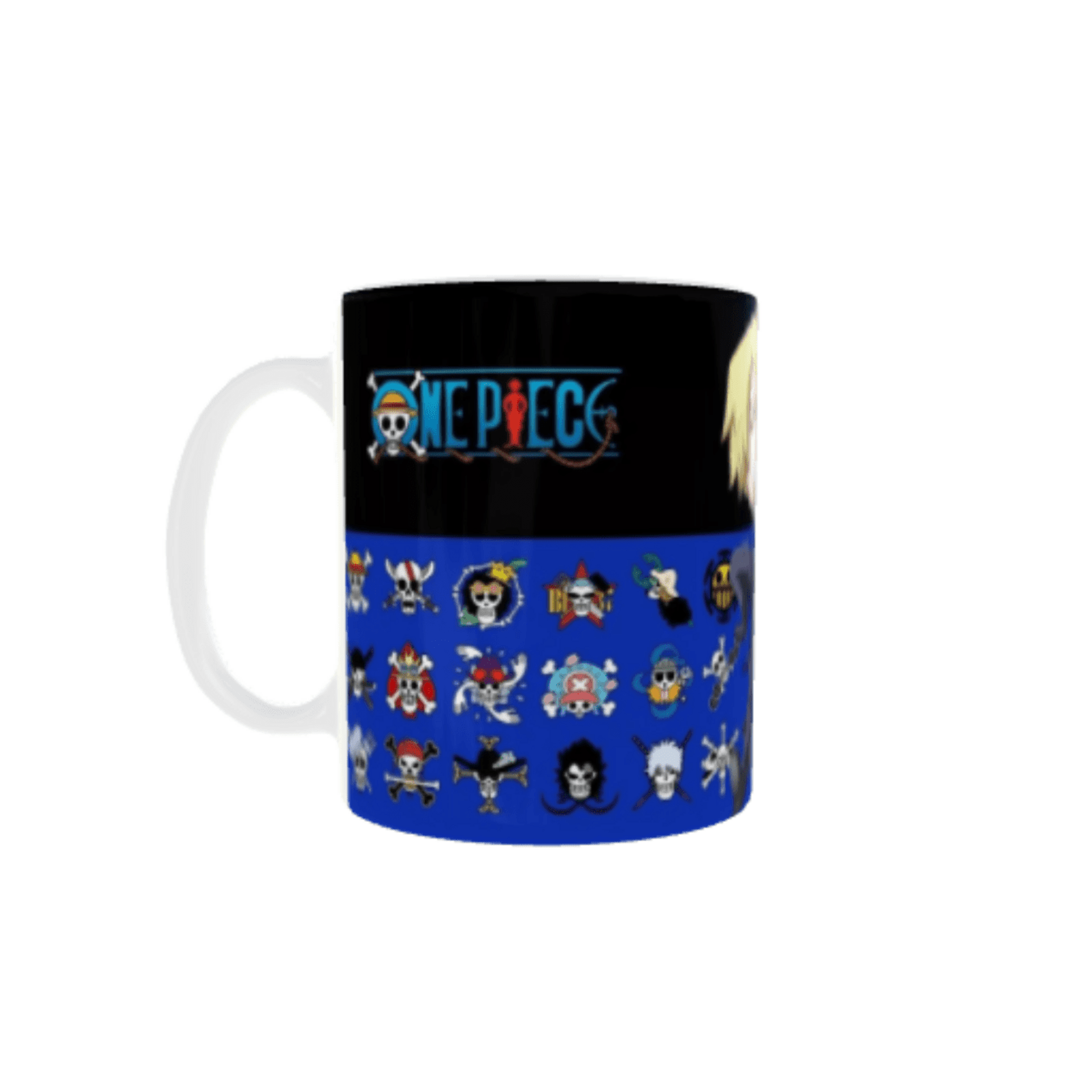 Taza Sanji Chibi – One Piece | Diseño Pirata con Bandera y Actitud - 4