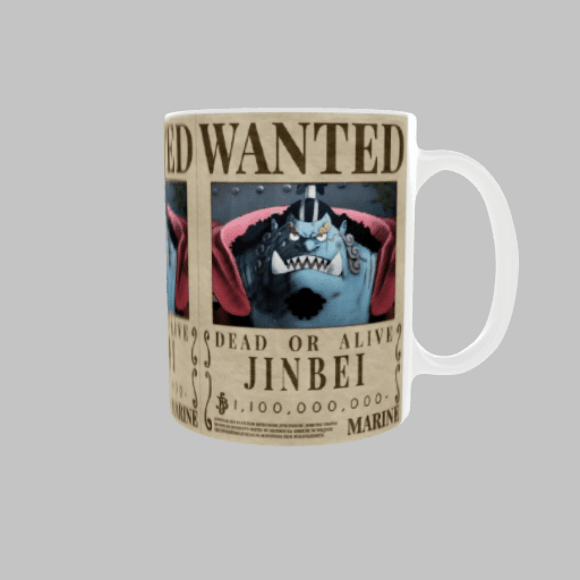 Taza “Wanted Jinbe” – One Piece | Cartel de Se Busca del Caballero del Mar - 3