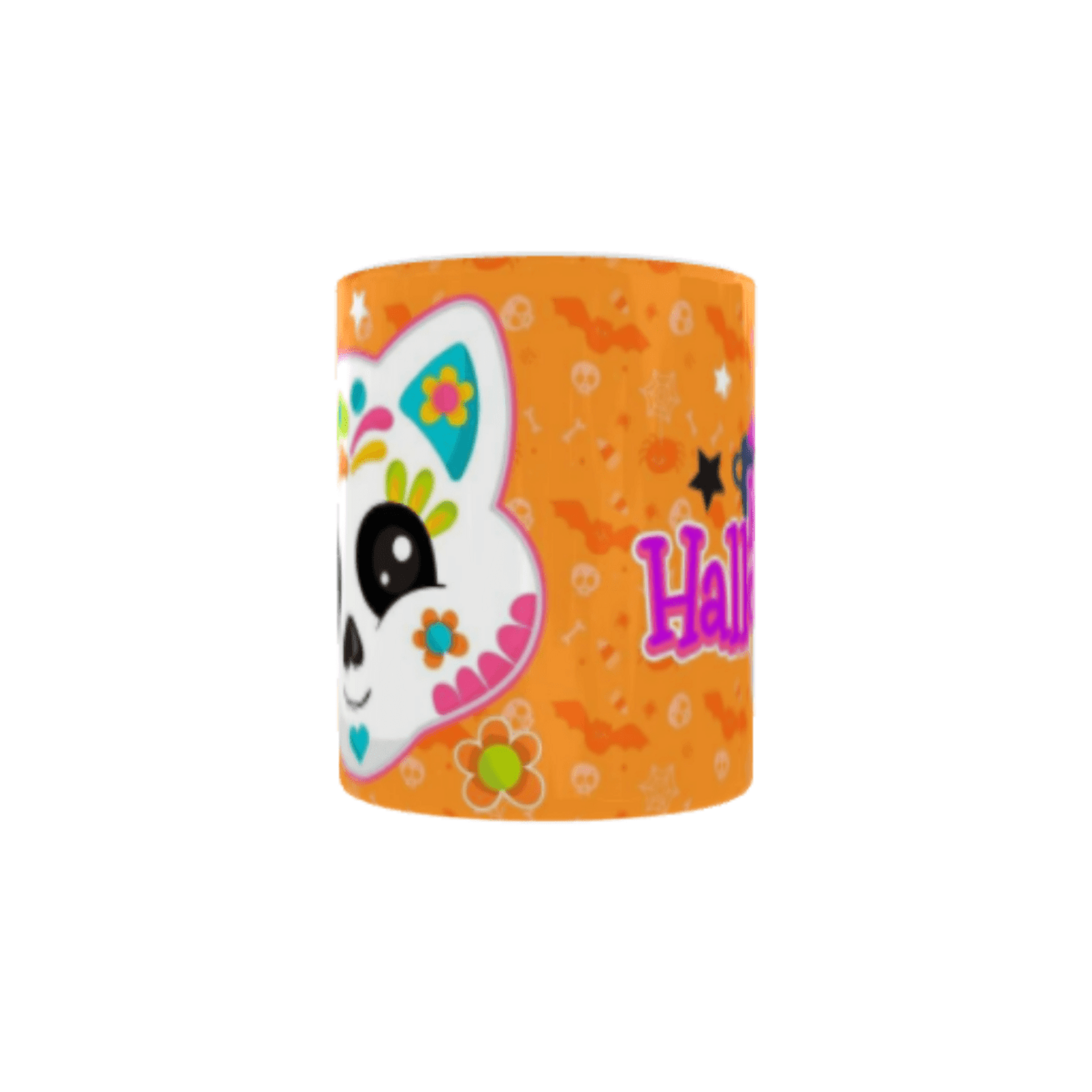 Taza Feliz Halloween Gatito Calavera - 3