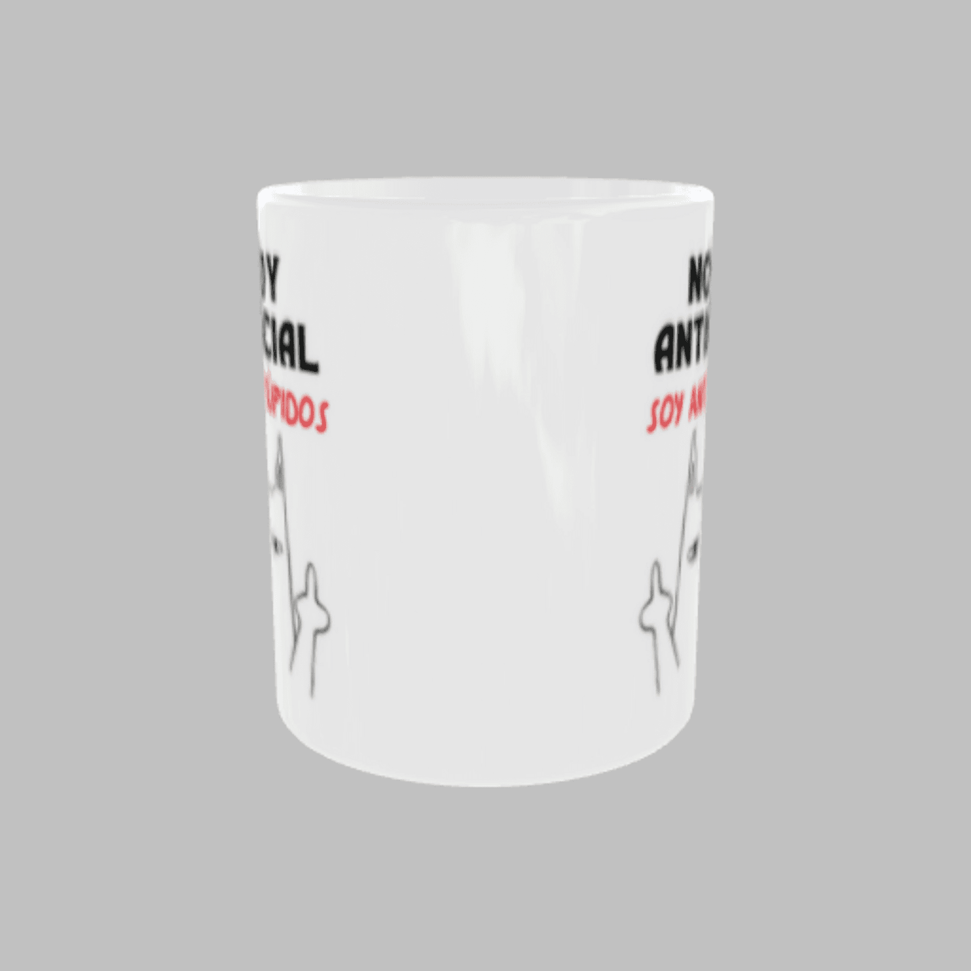 Taza “No soy antisocial, soy antiestúpidos” - 3