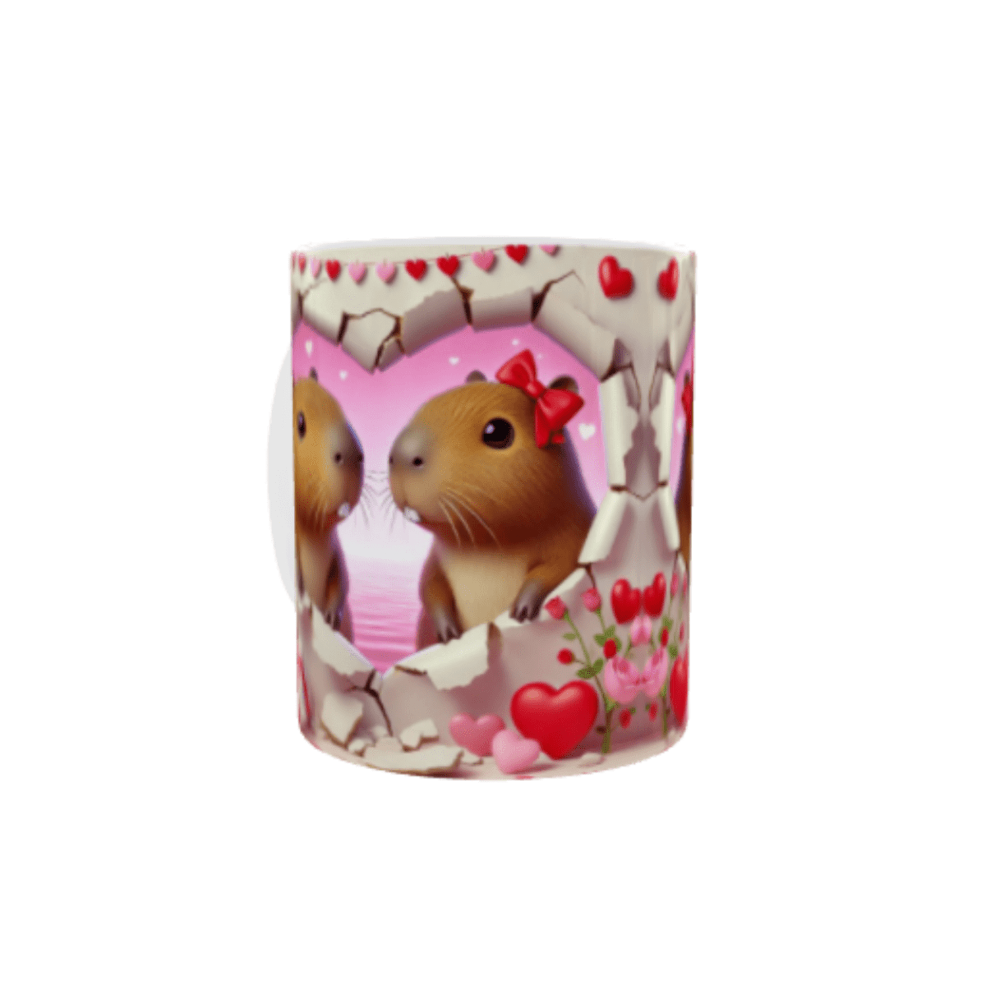 Taza Capibaras Enamoradas – Amor que rompe corazones - 3