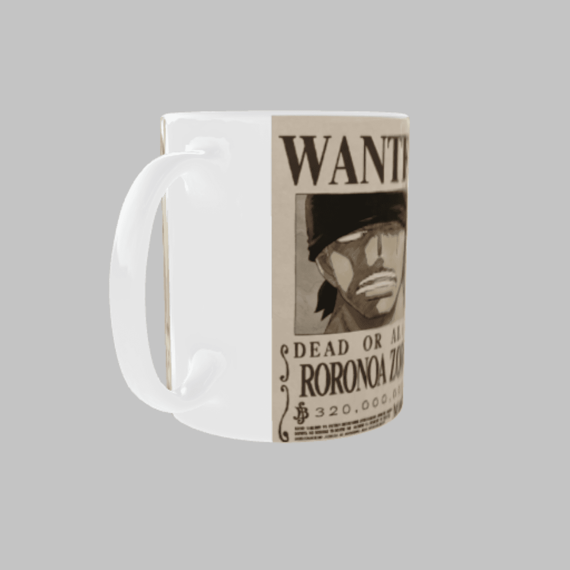 Taza Wanted Roronoa Zoro – Recompensa de 320 millones - 5