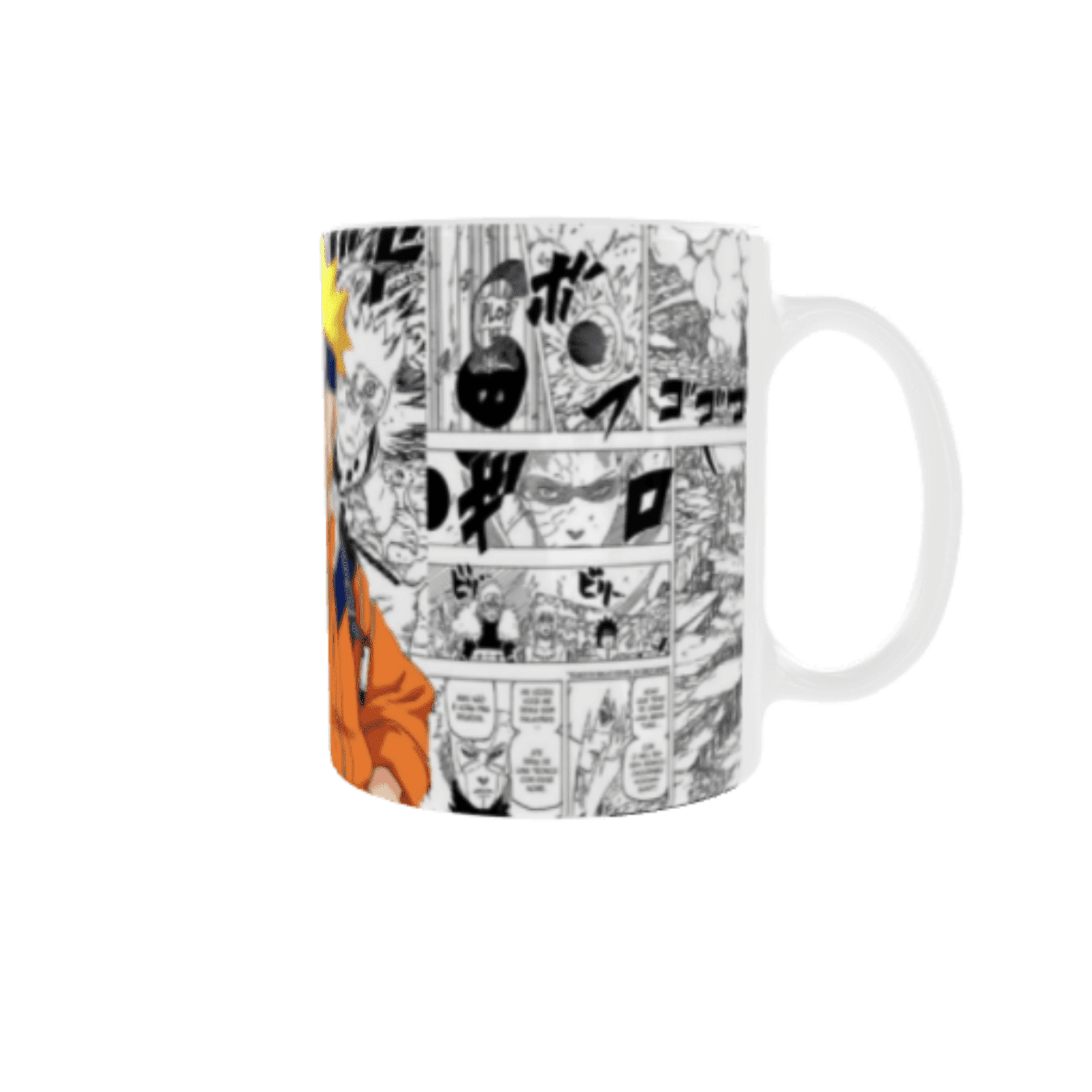 Taza Naruto | Diseño Manga Blanco y Negro - 3