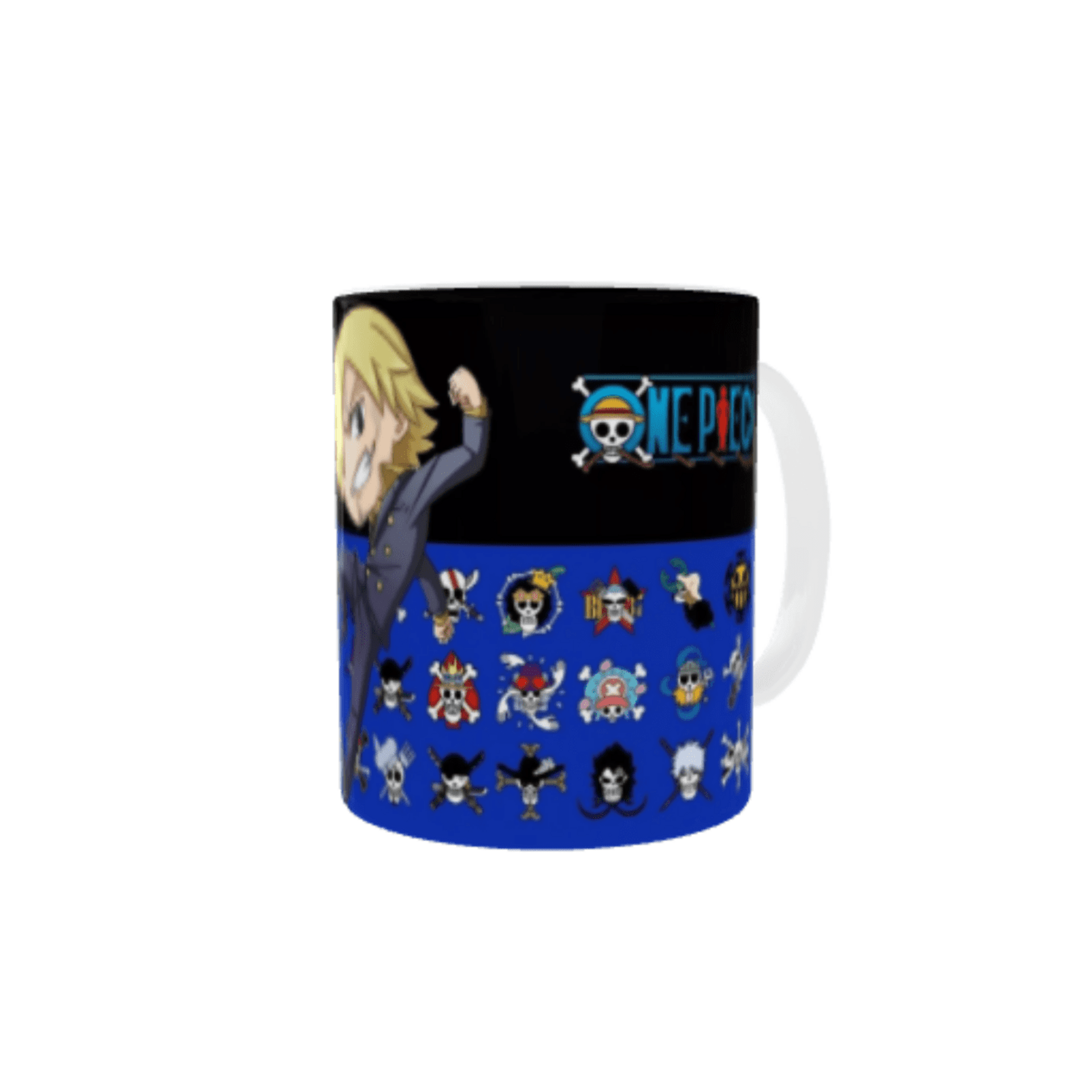 Taza Sanji Chibi – One Piece | Diseño Pirata con Bandera y Actitud - 2