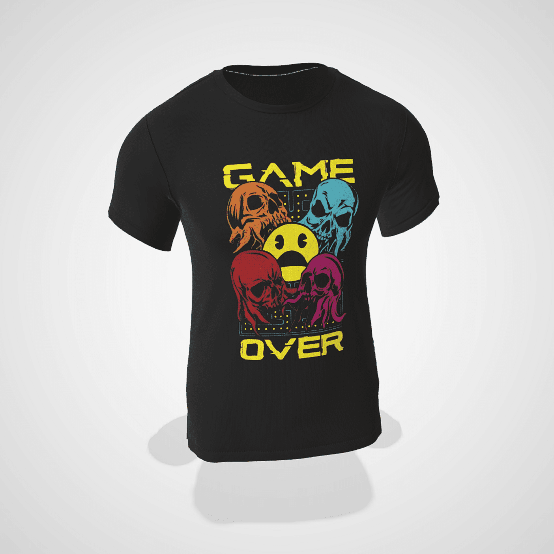 Camiseta Negra Gamer Over - 3