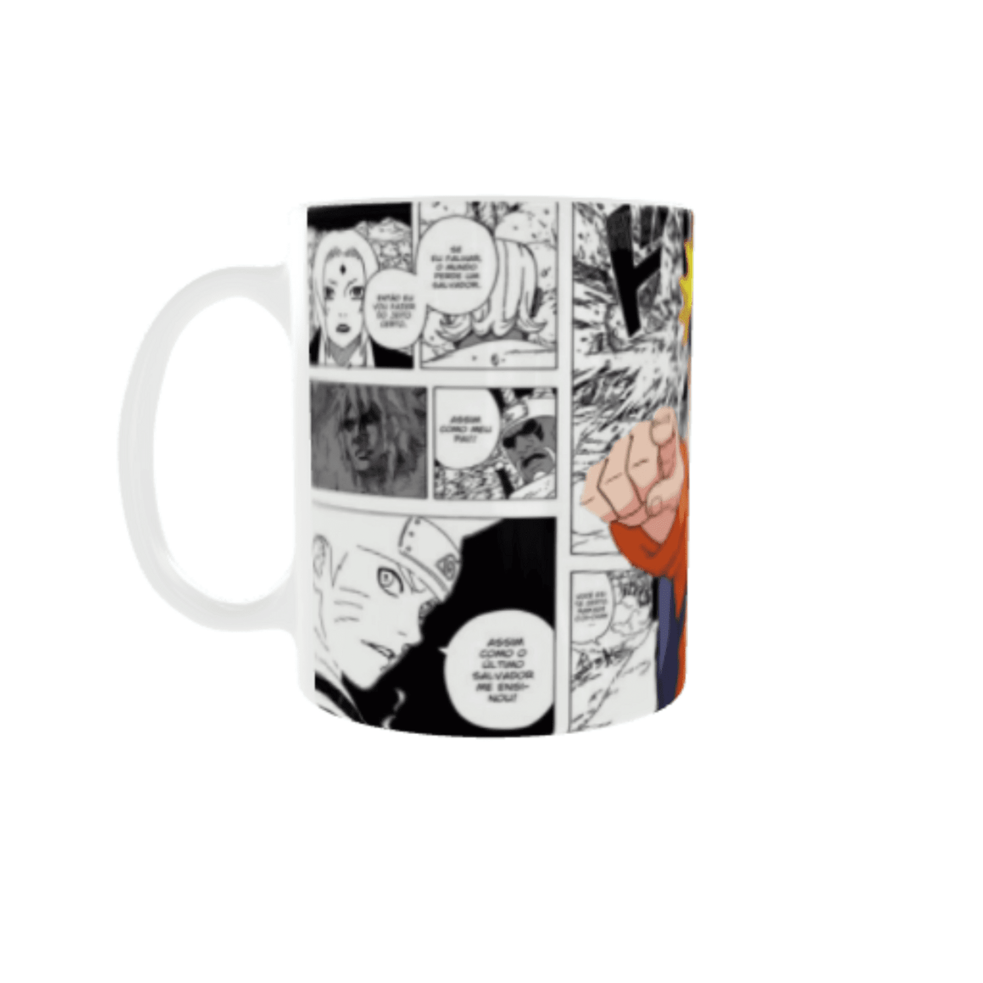 Taza Naruto | Diseño Manga Blanco y Negro - 4