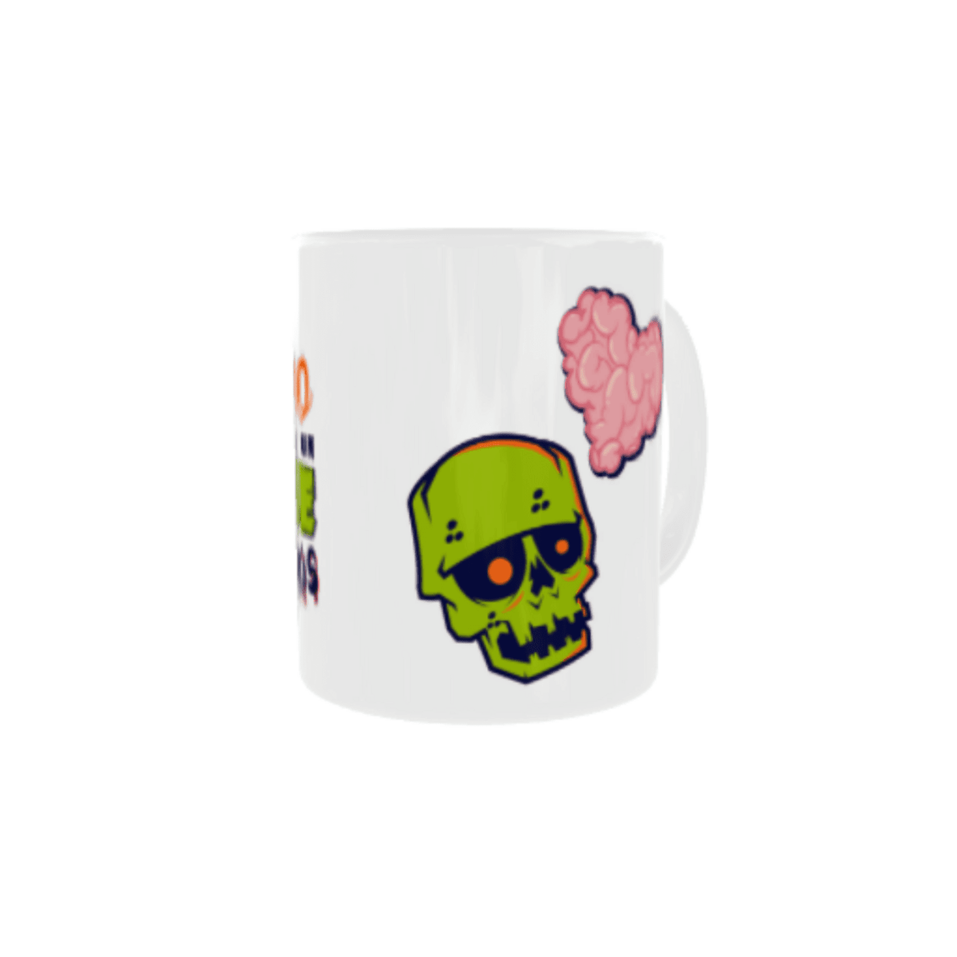 Taza “Te Amo Más que un Zombie Ama Comer Cerebros” – Amor Monstruosamente Fuerte - 4