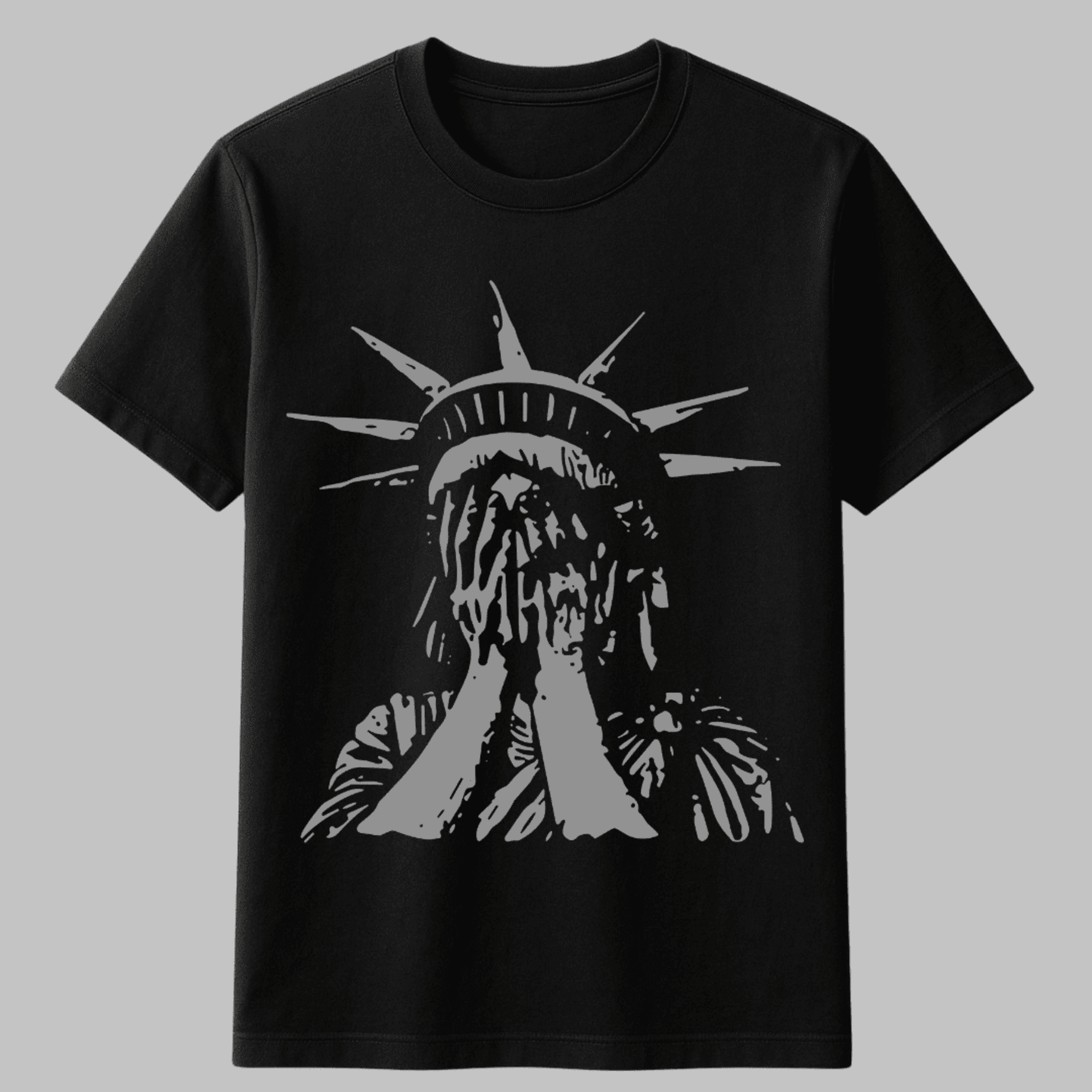 Camiseta Estatua Libertad Streetwear 100% Algodón | Diseño Urbano Minimalista | - 1