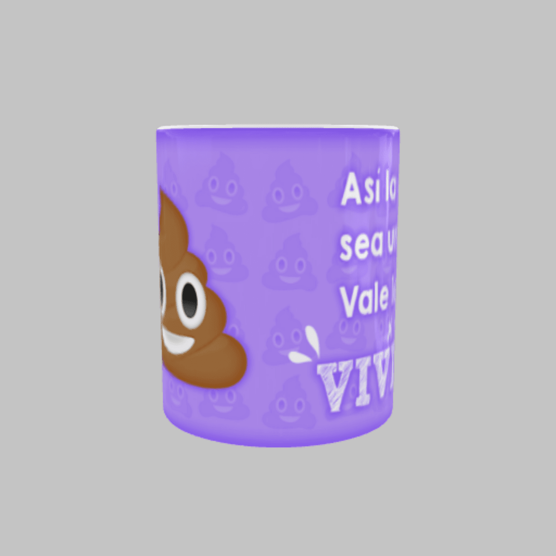 Taza “Así la Vida Sea una 💩, Vale la Pena Vivirla” - 3