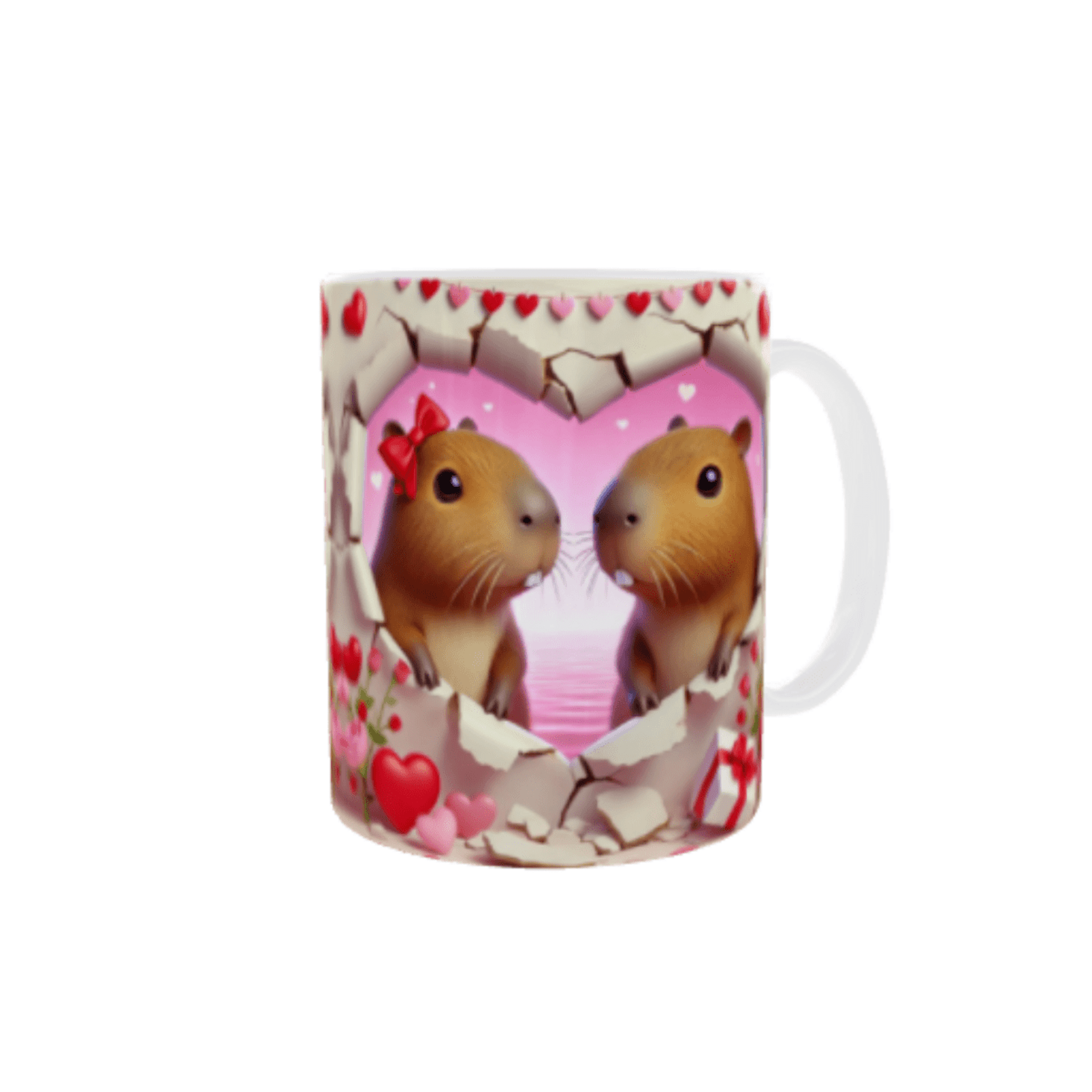 Taza Capibaras Enamoradas – Amor que rompe corazones - 2